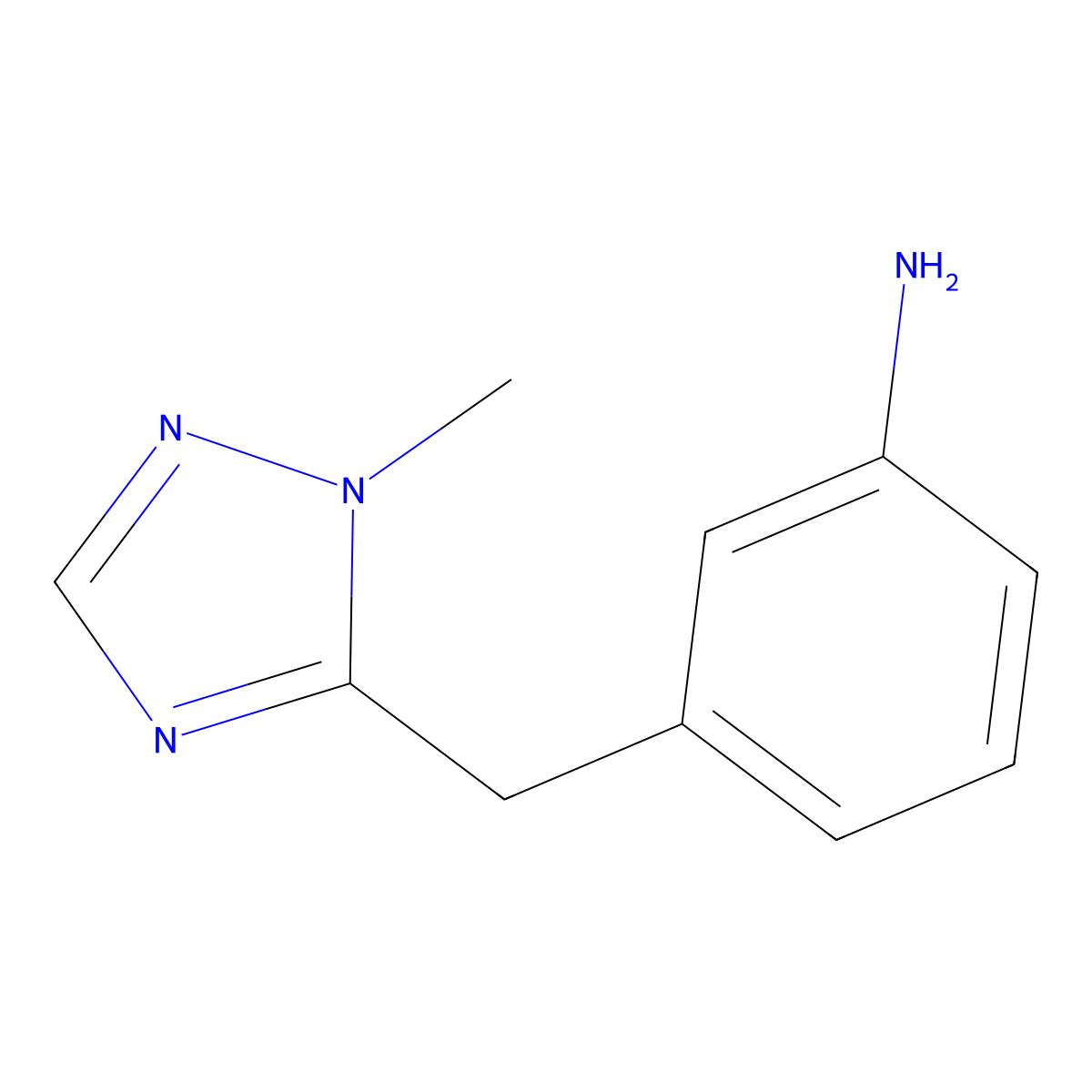 3-((1-Methyl-1h-1,2,4-triazol-5-yl)methyl)aniline molecular structure, CAS 1480853-99-3