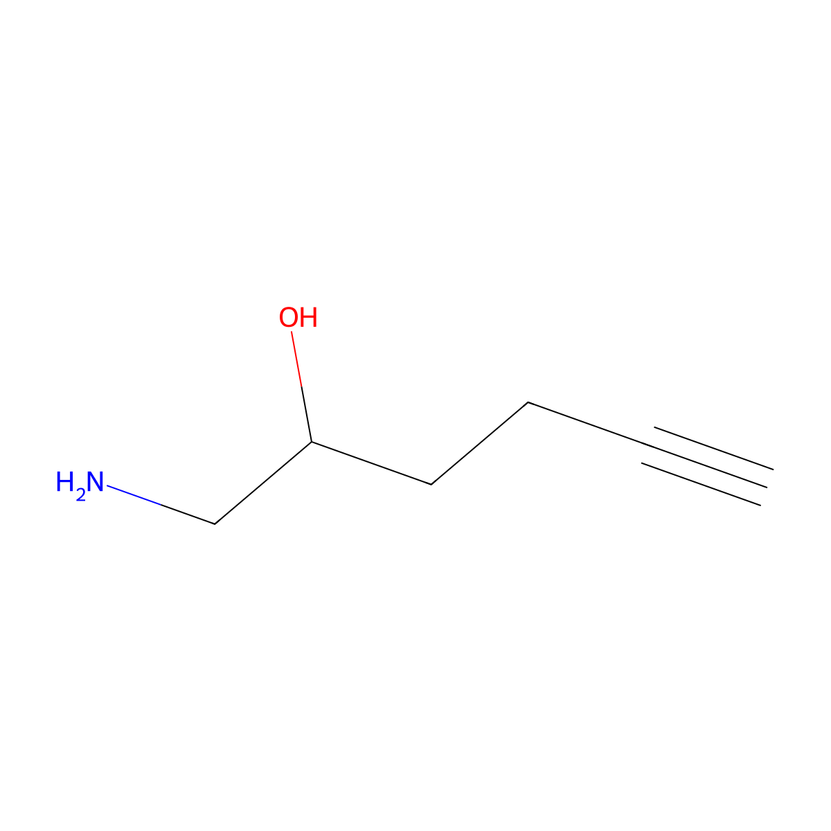 1-Aminohex-5-yn-2-ol molecular structure, CAS 1480857-11-1