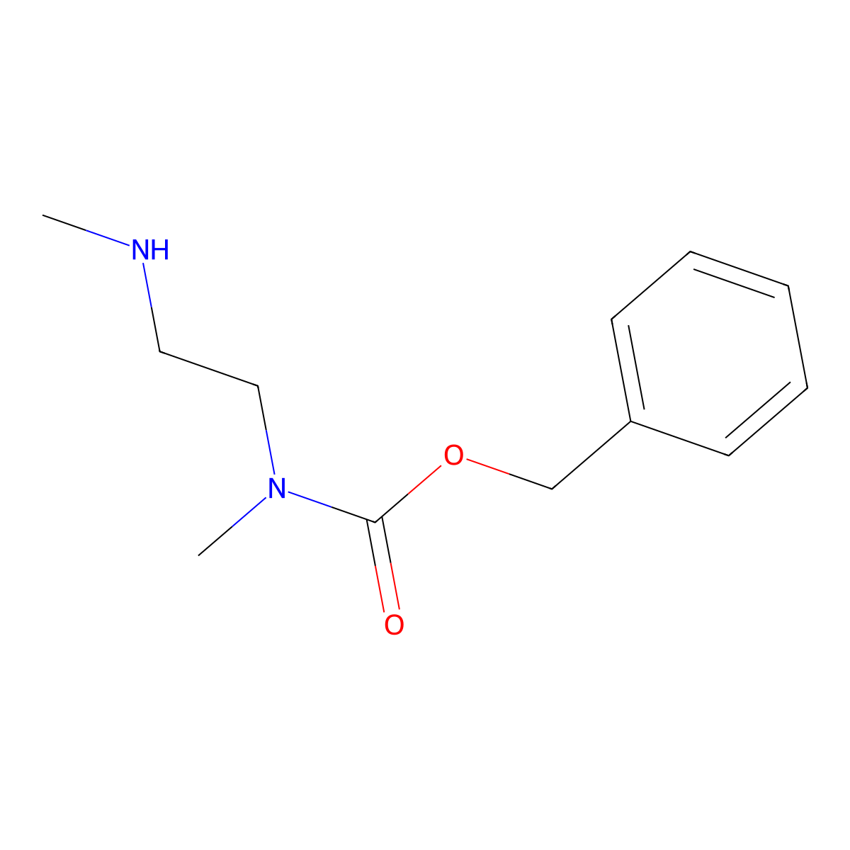 benzyl N-methyl-N-[2-(methylamino)ethyl]carbamate molecular structure, CAS 148088-78-2