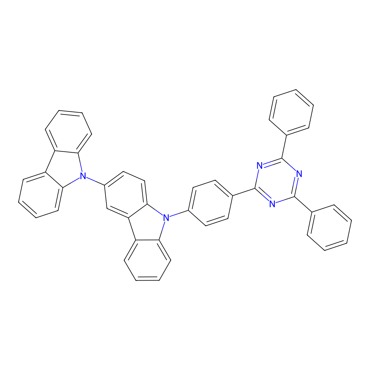 4-DCzTRZ molecular structure, CAS 1480889-49-3