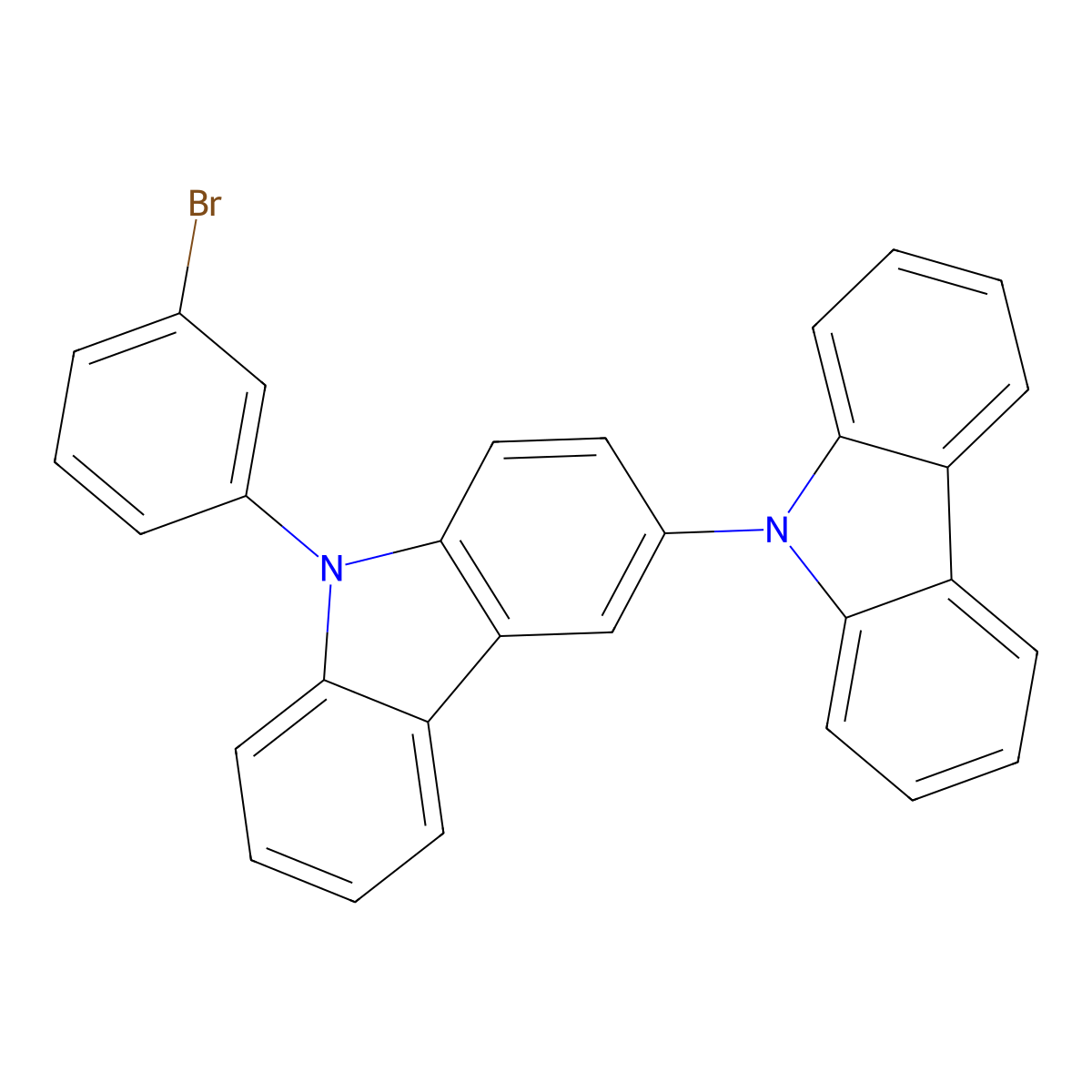 9-(3-Bromophenyl)-9H-3,9'-bicarbazole molecular structure, CAS 1480890-43-4