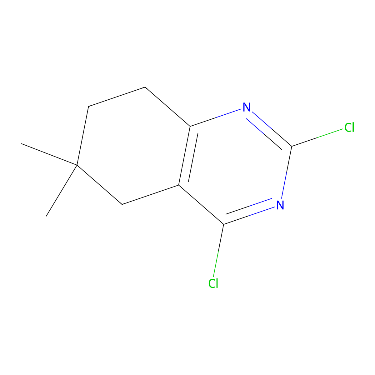 2,4-Dichloro-6,6-dimethyl-5,6,7,8-tetrahydroquinazoline molecular structure, CAS 1480939-99-8