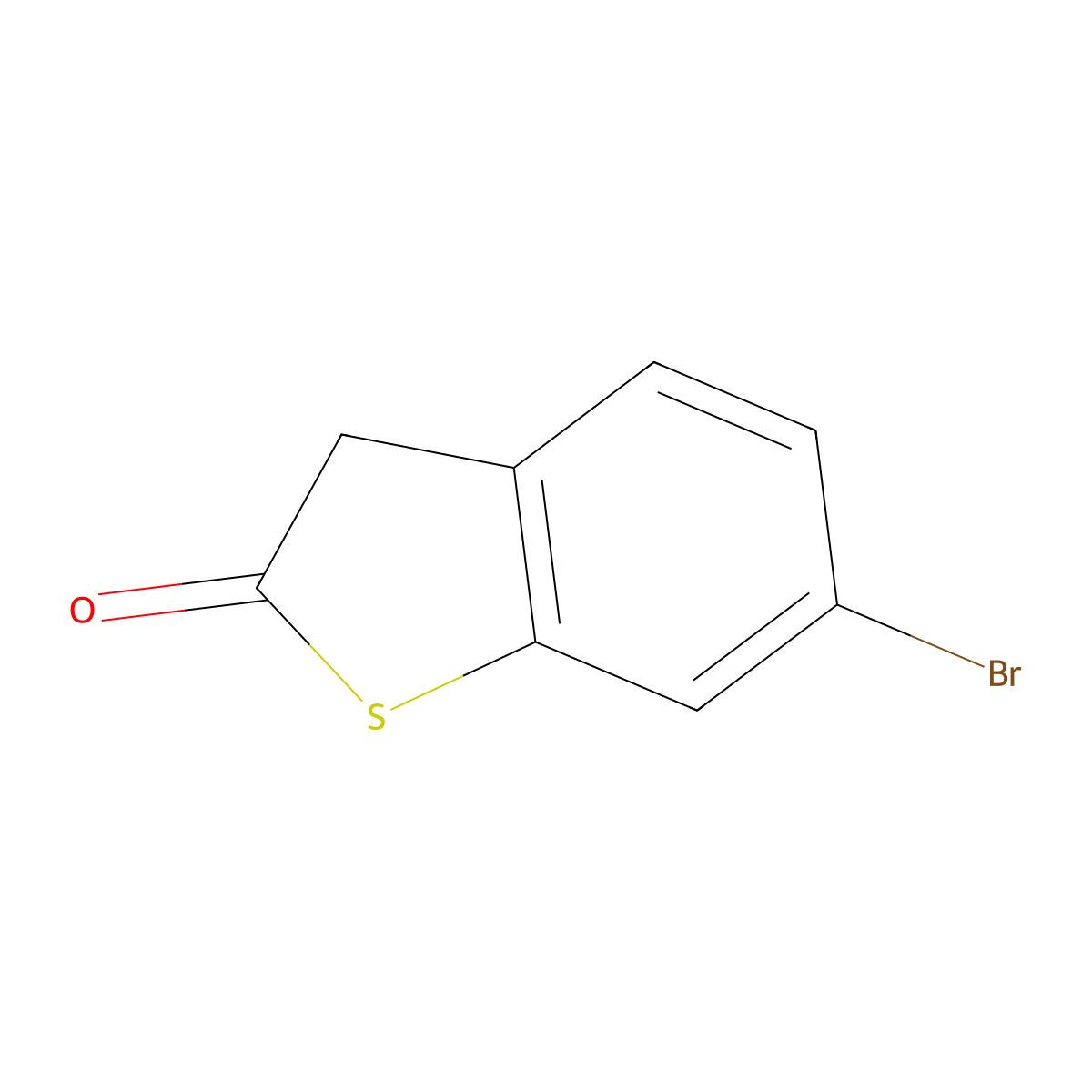 6-Bromobenzo[b]thiophen-2(3H)-one molecular structure, CAS 1480944-00-0