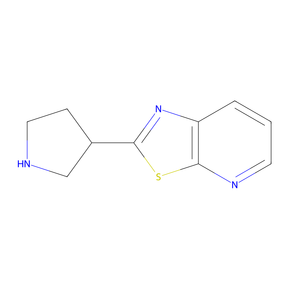 3-{[1,3]Thiazolo[5,4-b]pyridin-2-yl}pyrrolidine molecular structure, CAS 1480950-40-0