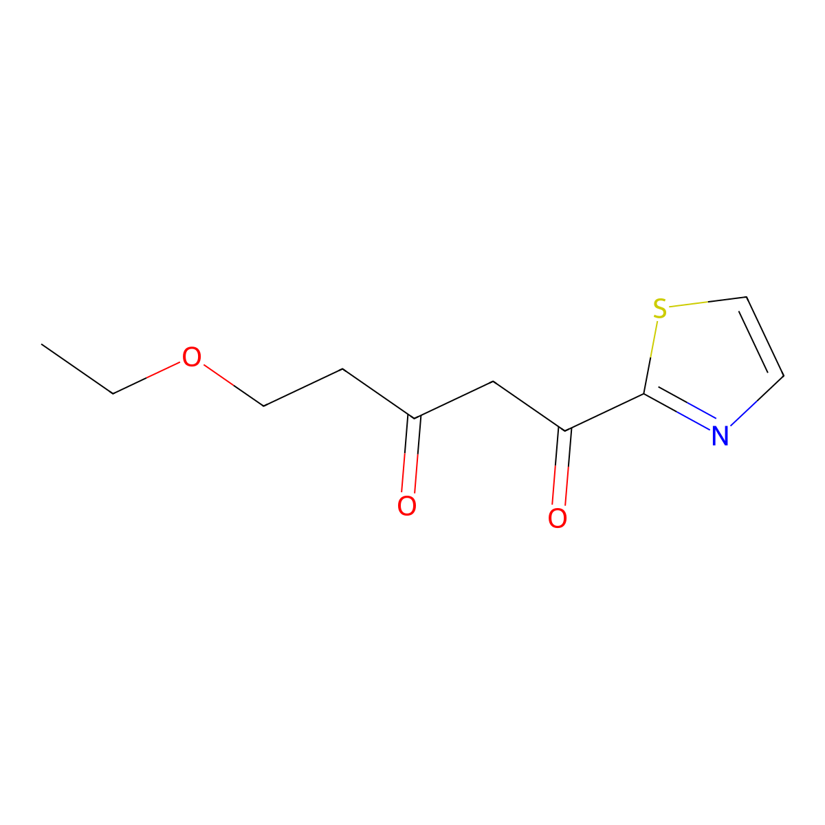 5-Ethoxy-1-(thiazol-2-yl)pentane-1,3-dione molecular structure, CAS 1480962-74-0