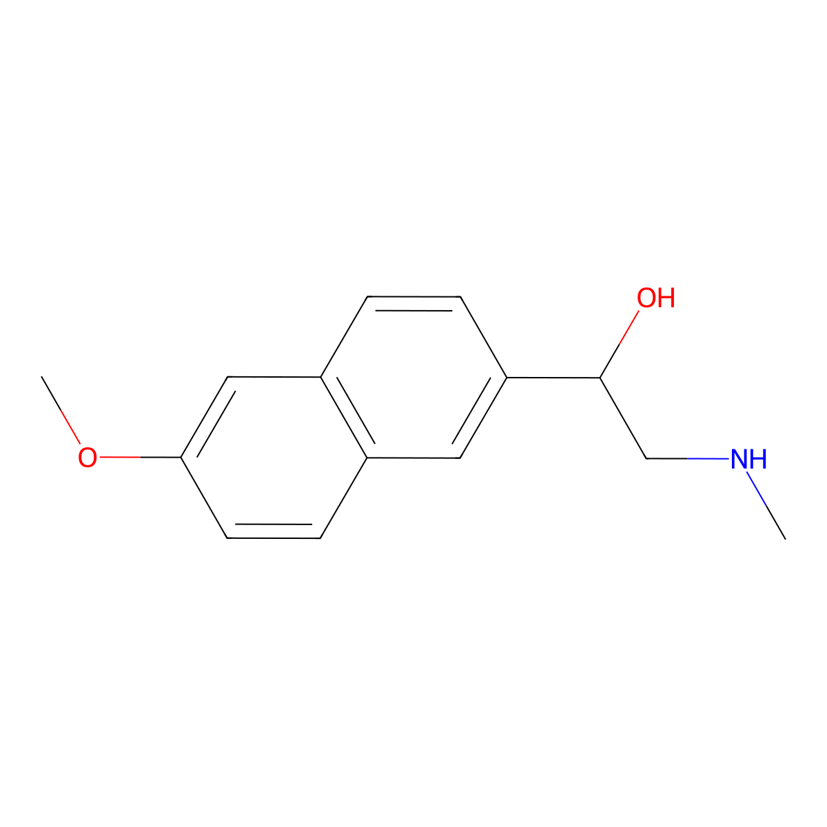 1-(6-Methoxynaphthalen-2-yl)-2-(methylamino)ethan-1-ol molecular structure, CAS 1480974-82-0