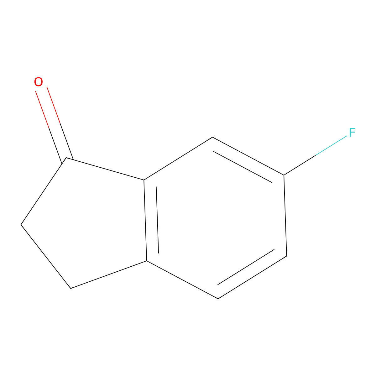 6-Fluoro-1-indanone molecular structure, CAS 1481-32-9
