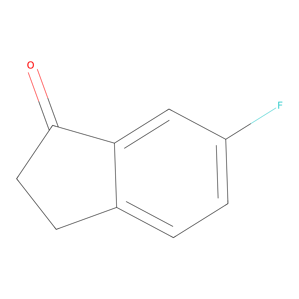 6-Fluoro-1-indanone molecular structure, CAS 1481-32-9