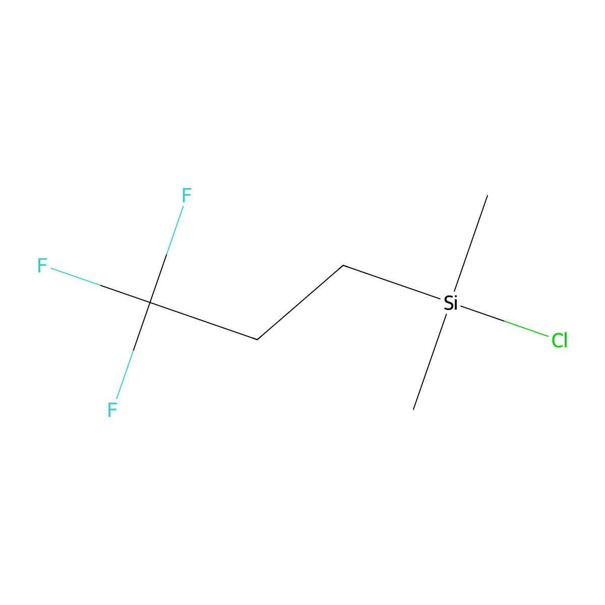 Silane, chlorodimethyl(3,3,3-trifluoropropyl)- molecular structure, CAS 1481-41-0