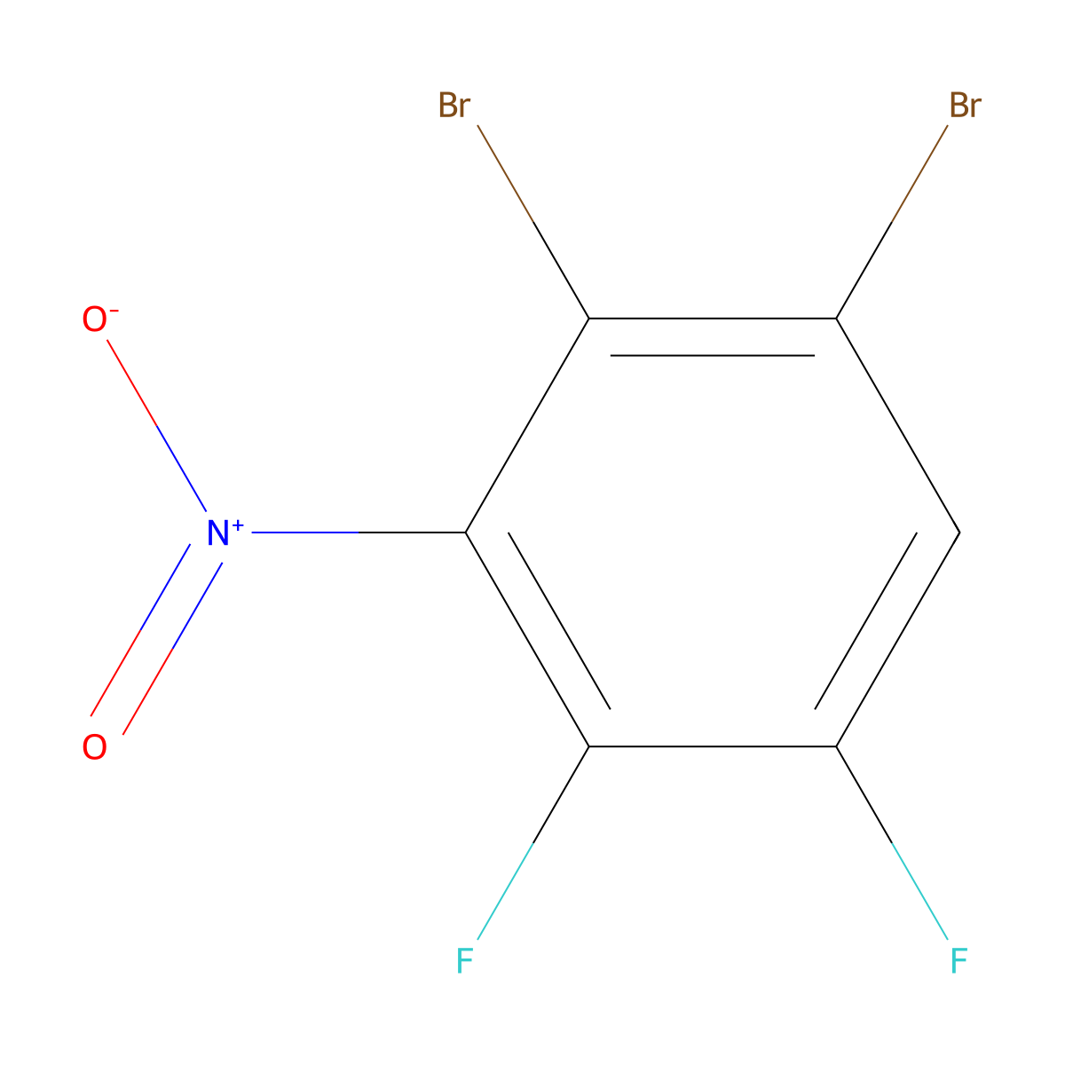 1,2-Dibromo-4,5-difluoro-3-nitrobenzene molecular structure, CAS 1481-57-8