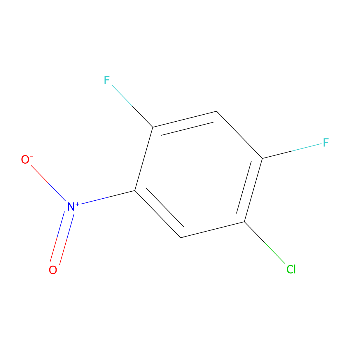 1-Chloro-2,4-difluoro-5-nitrobenzene molecular structure, CAS 1481-68-1