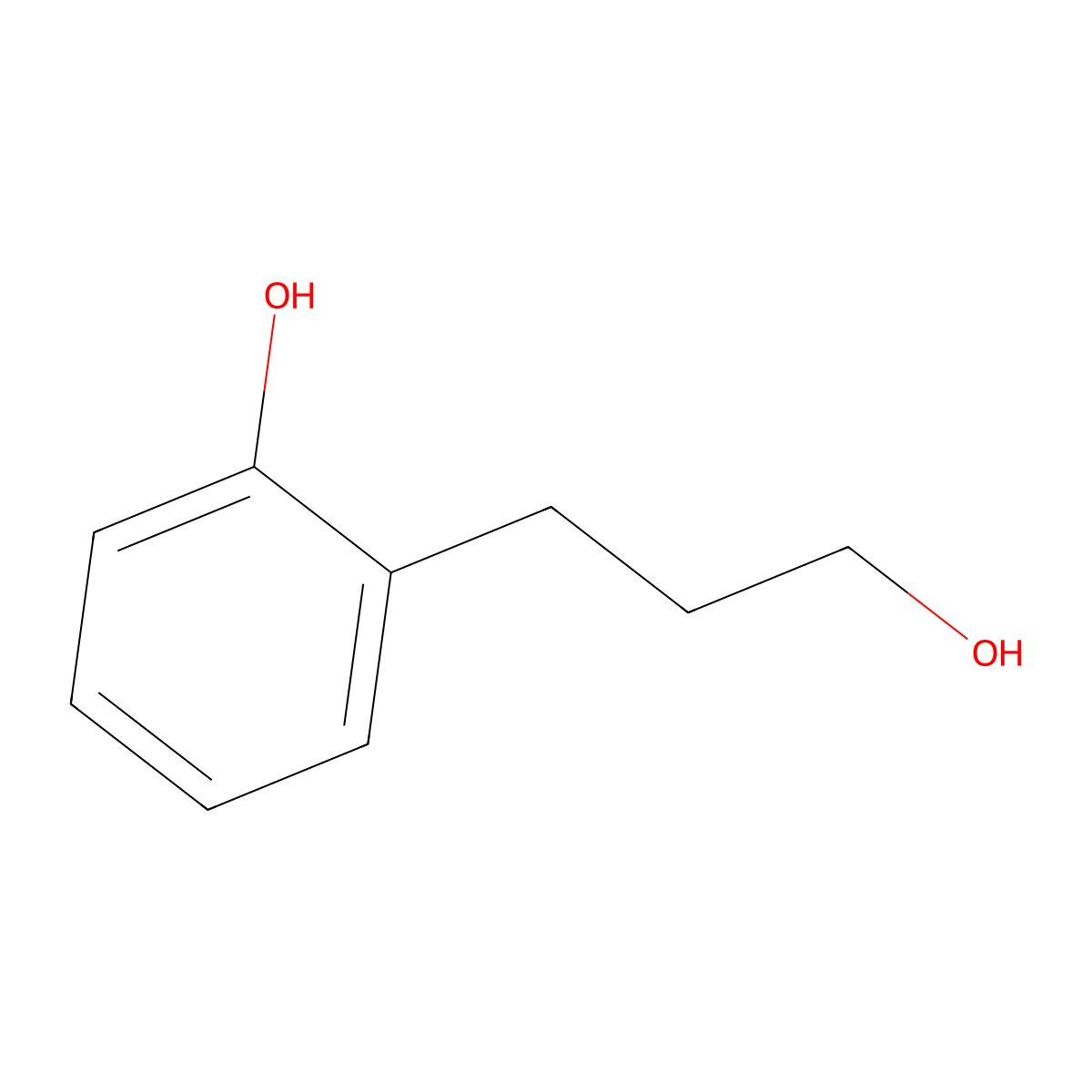 2-(3-Hydroxypropyl)phenol molecular structure, CAS 1481-92-1