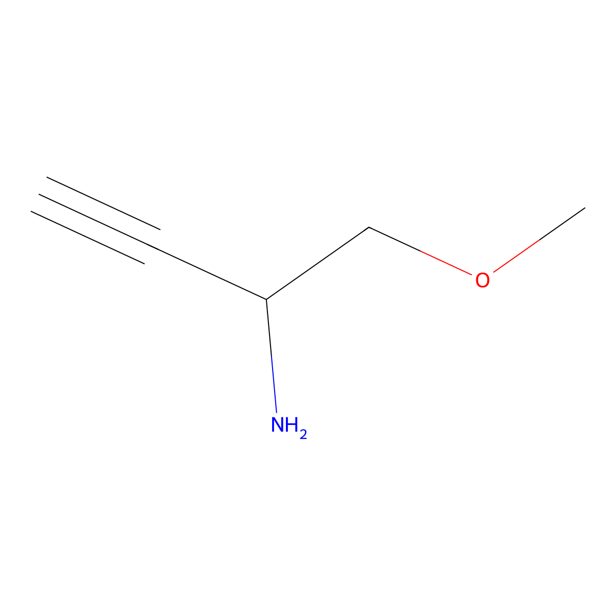 1-Methoxybut-3-yn-2-amine molecular structure, CAS 1481004-00-5