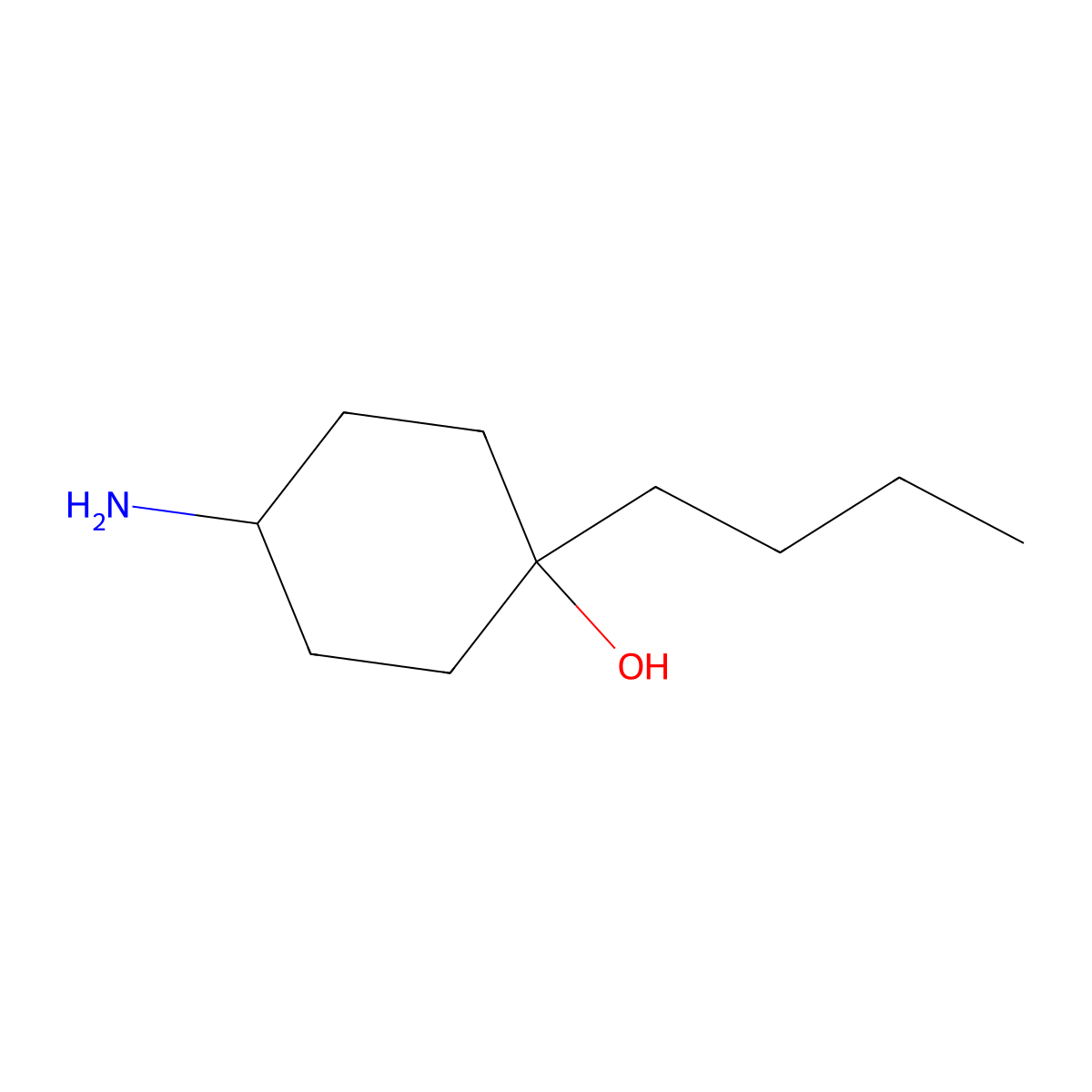 4-Amino-1-butylcyclohexanol molecular structure, CAS 1481016-31-2