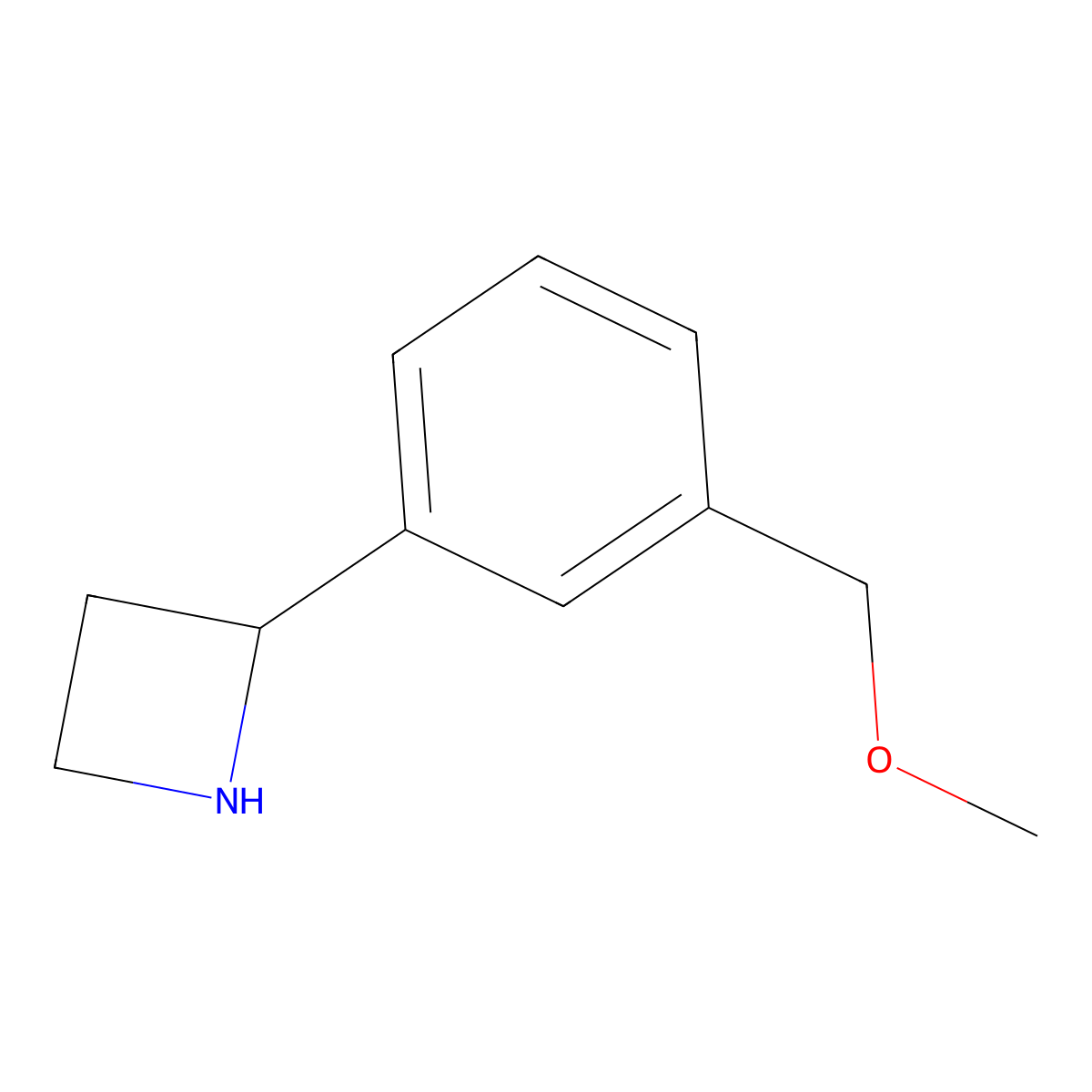 2-(3-(Methoxymethyl)phenyl)azetidine molecular structure, CAS 1481019-79-7