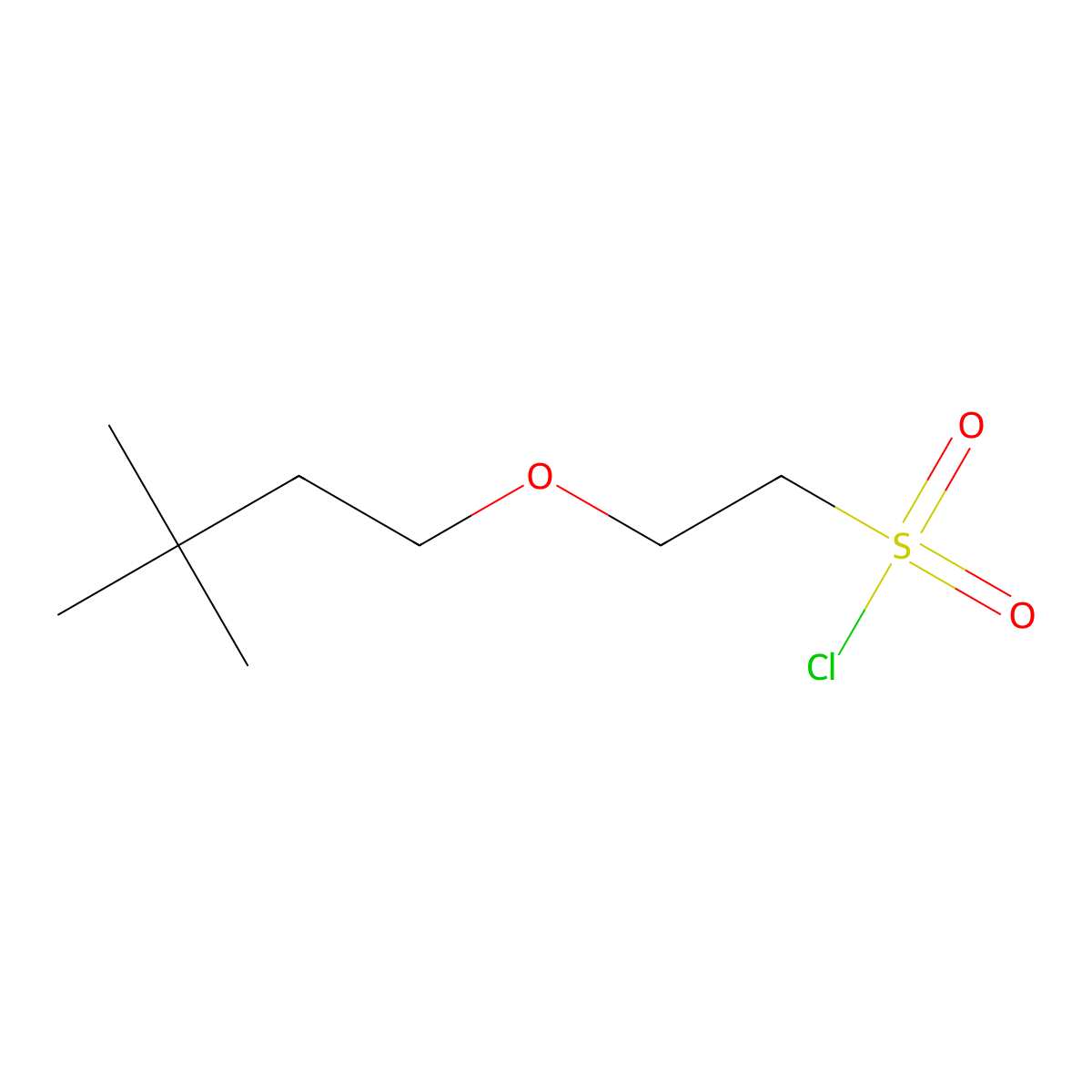 2-(3,3-Dimethylbutoxy)ethane-1-sulfonyl chloride molecular structure, CAS 1481028-01-6