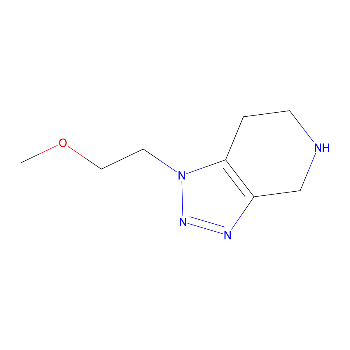 1-(2-methoxyethyl)-1H,4H,5H,6H,7H-(1,2,3)triazolo(4,5-c)pyridine molecular structure, CAS 1481032-08-9