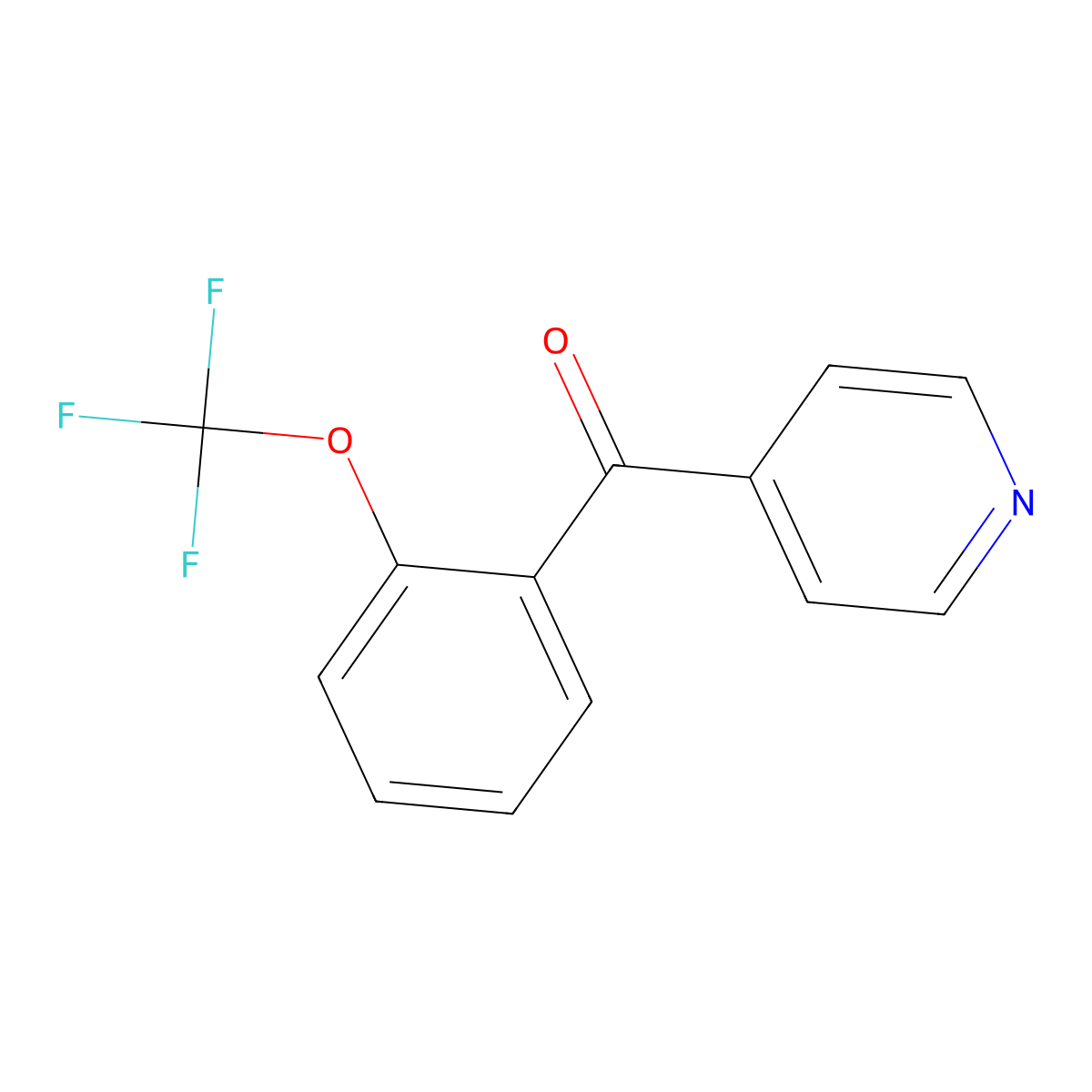 Pyridin-4-yl(2-(trifluoromethoxy)phenyl)methanone molecular structure, CAS 1481063-18-6