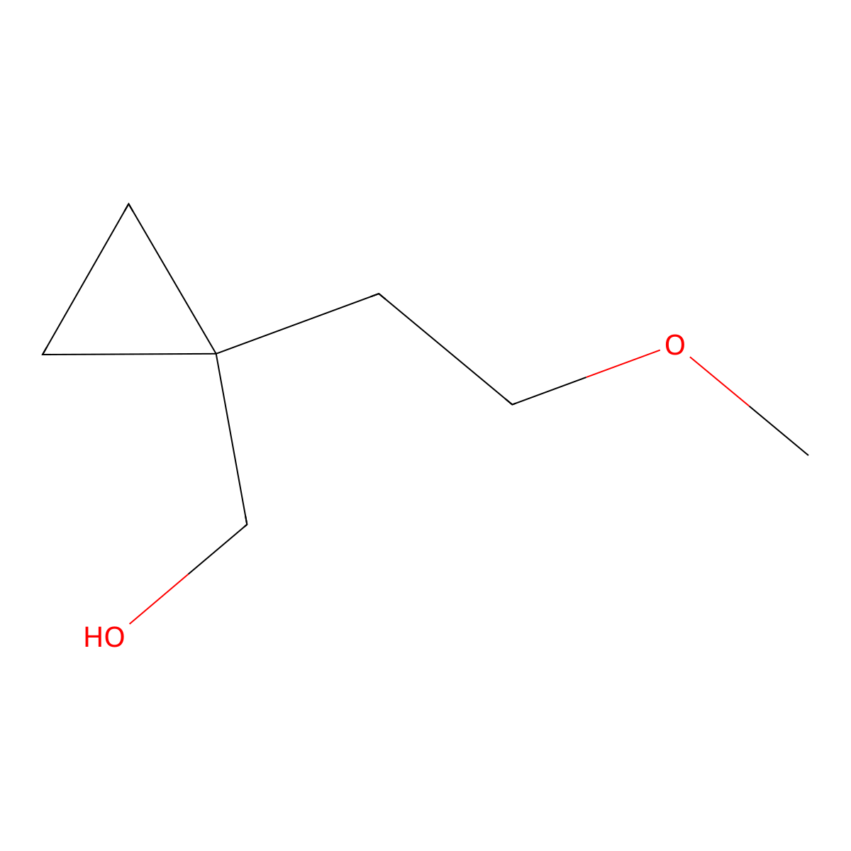 (1-(2-Methoxyethyl)cyclopropyl)methanol molecular structure, CAS 1481069-27-5
