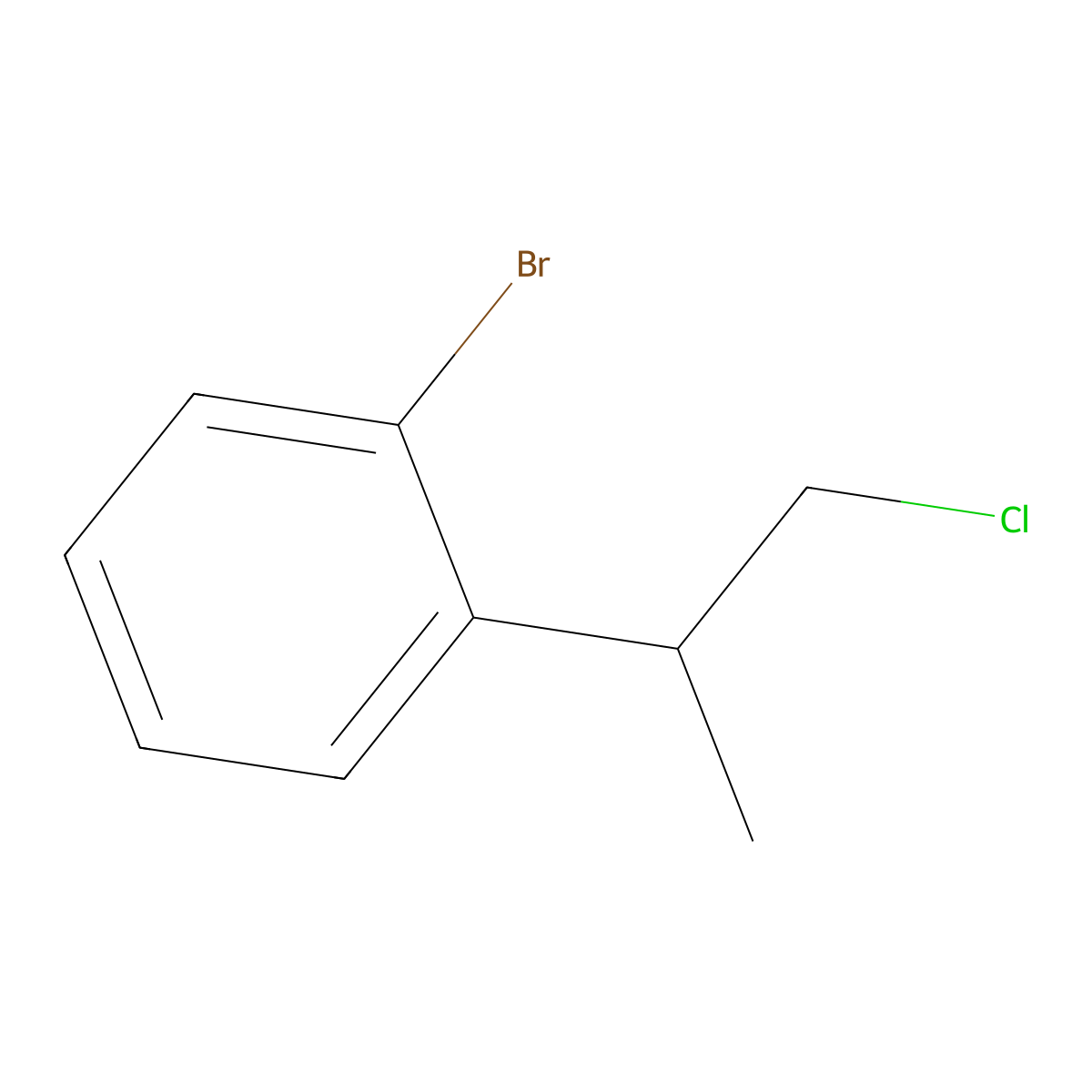 1-Bromo-2-(1-chloropropan-2-yl)benzene molecular structure, CAS 1481073-71-5