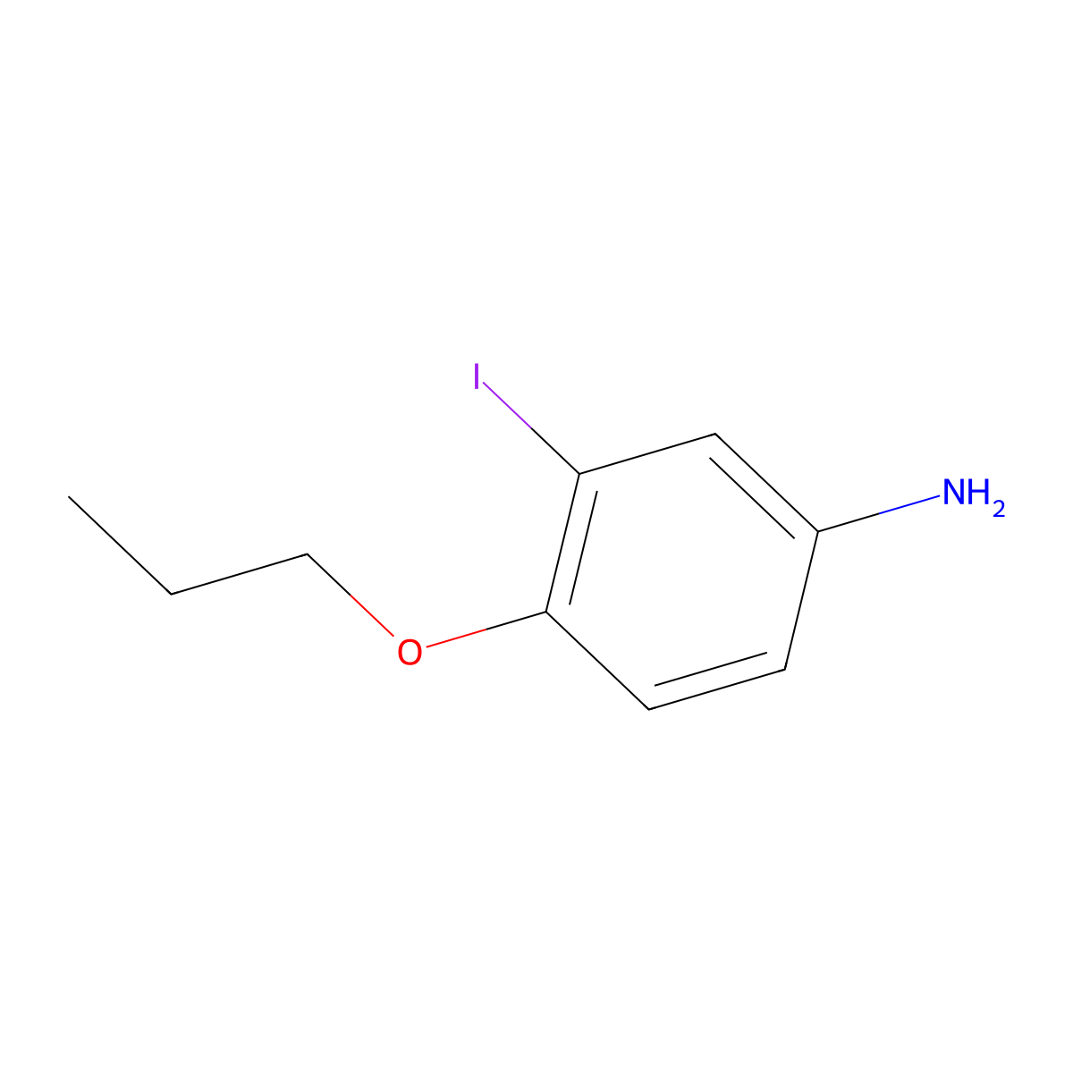 3-Iodo-4-propoxyaniline molecular structure, CAS 1481082-48-7