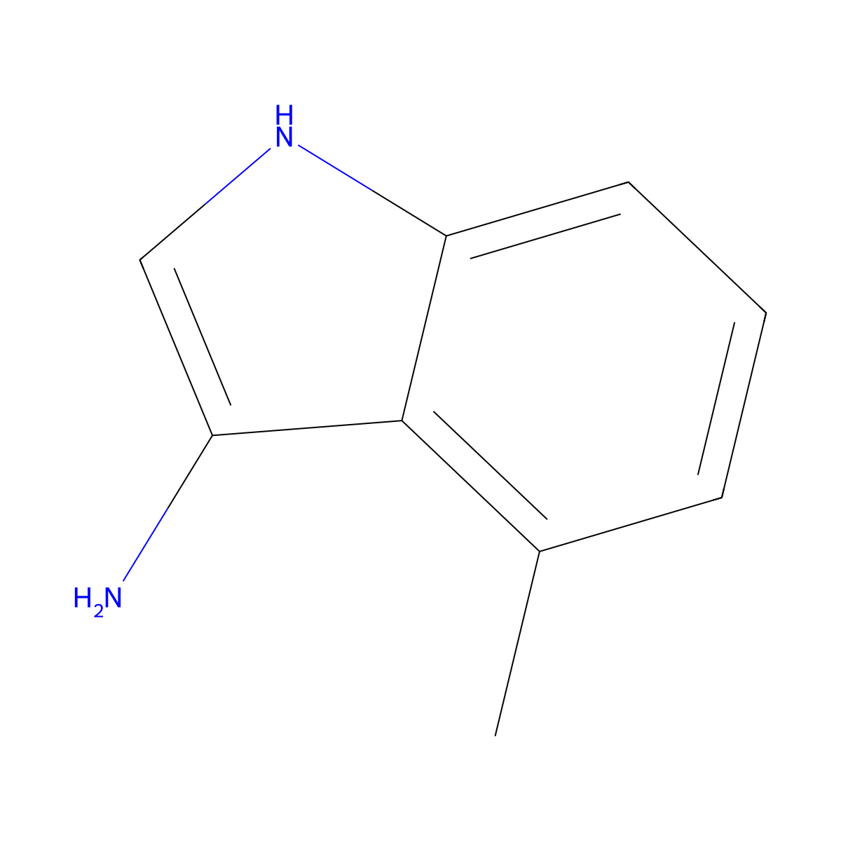 4-Methyl-1H-indol-3-amine molecular structure, CAS 1481107-39-4