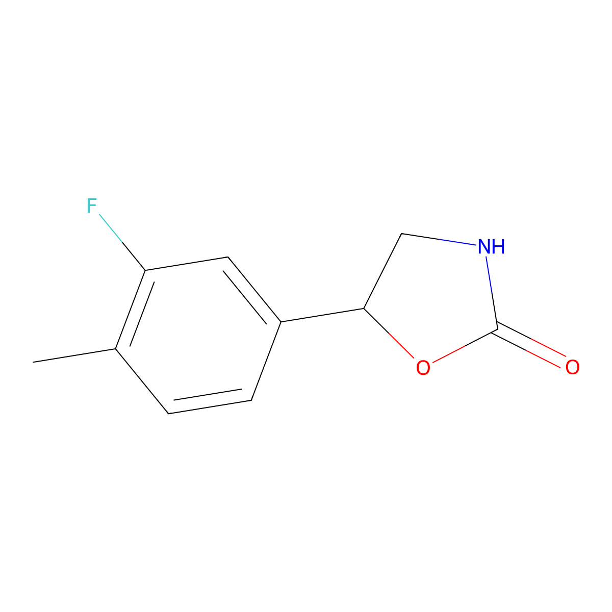 5-(3-Fluoro-4-methylphenyl)oxazolidin-2-one molecular structure, CAS 1481108-25-1
