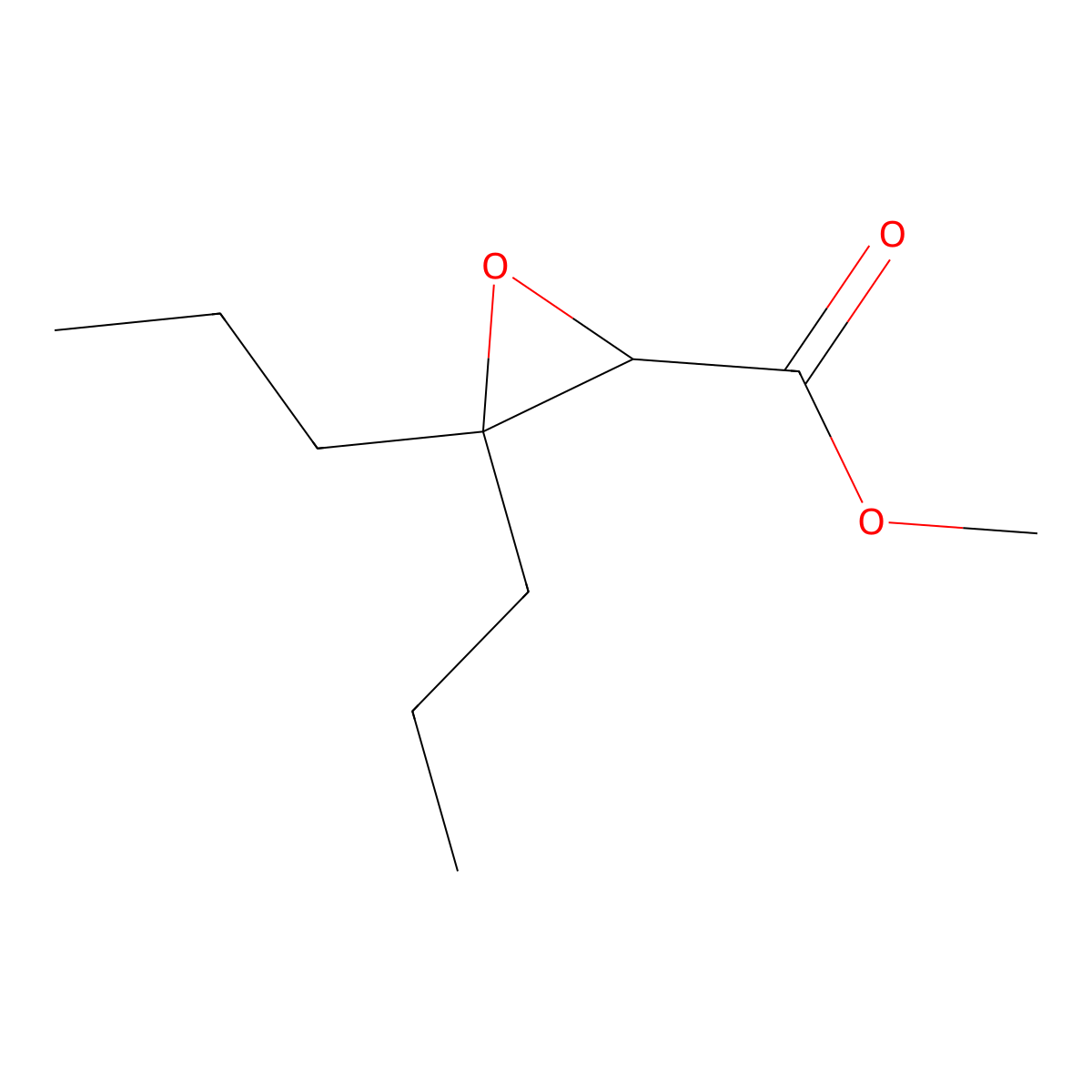 Methyl 3,3-dipropyloxirane-2-carboxylate molecular structure, CAS 1481116-81-7