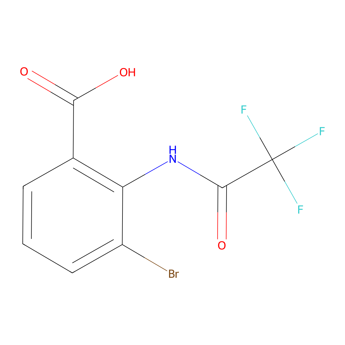 3-Bromo-2-(trifluoroacetamido)benzoic acid molecular structure, CAS 1481152-71-9