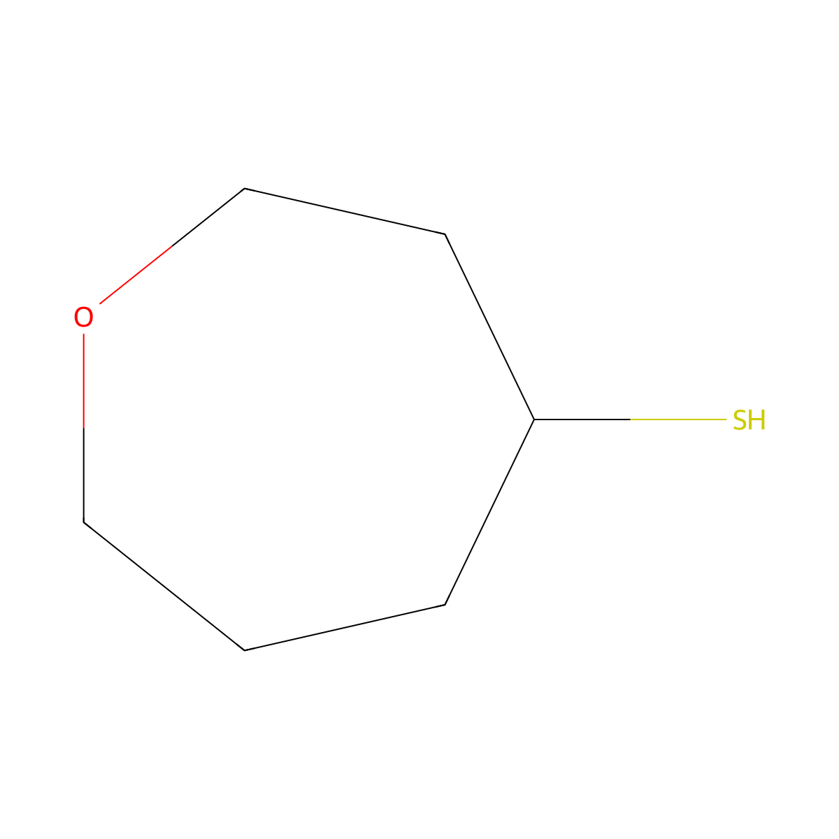 Oxepane-4-thiol molecular structure, CAS 1481160-30-8