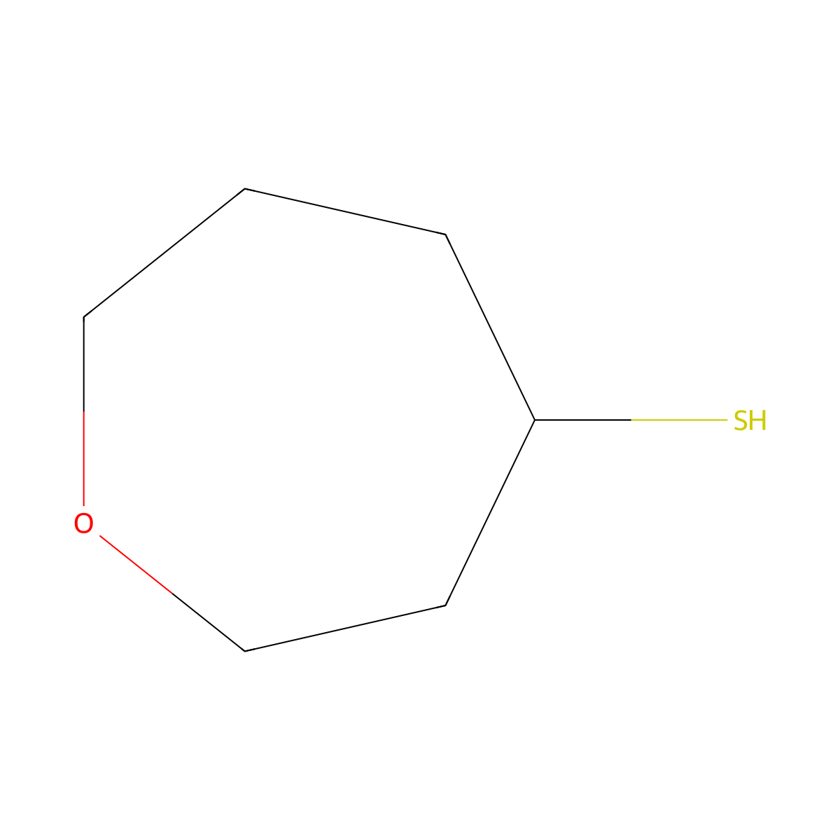 Oxepane-4-thiol molecular structure, CAS 1481160-30-8