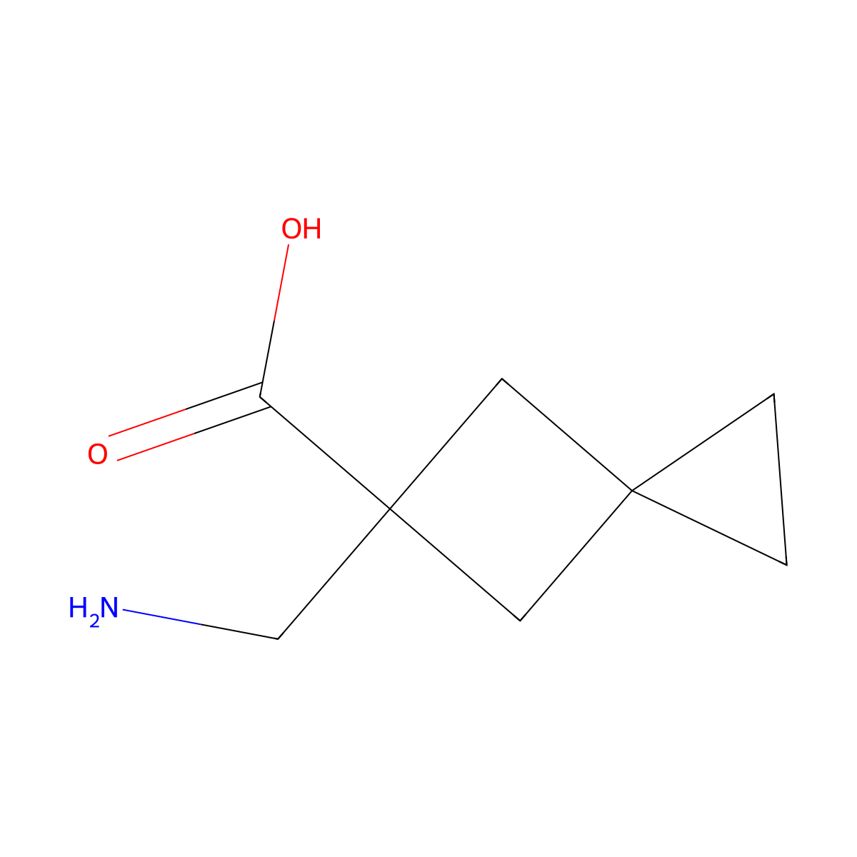 5-(Aminomethyl)spiro[2.3]hexane-5-carboxylic acid molecular structure, CAS 1481181-78-5