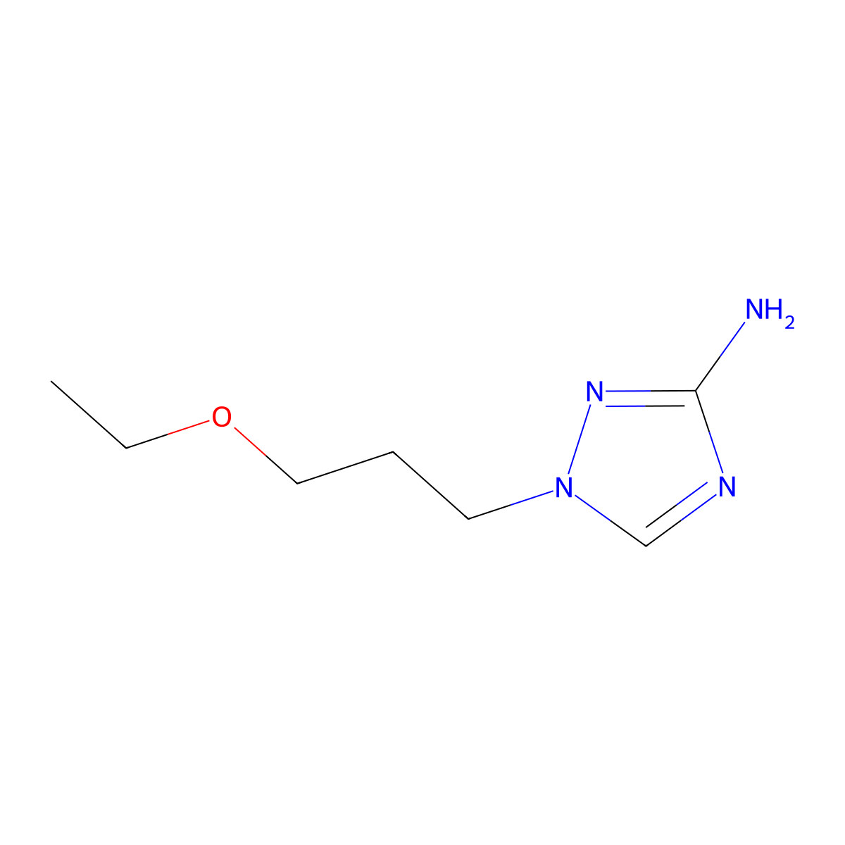 1-(3-Ethoxypropyl)-1h-1,2,4-triazol-3-amine molecular structure, CAS 1481182-13-1