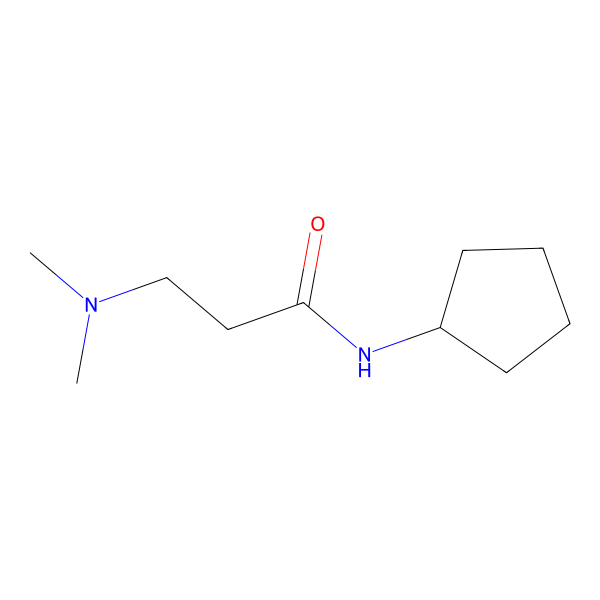 N-cyclopentyl-3-(dimethylamino)propanamide molecular structure, CAS 1481185-87-8