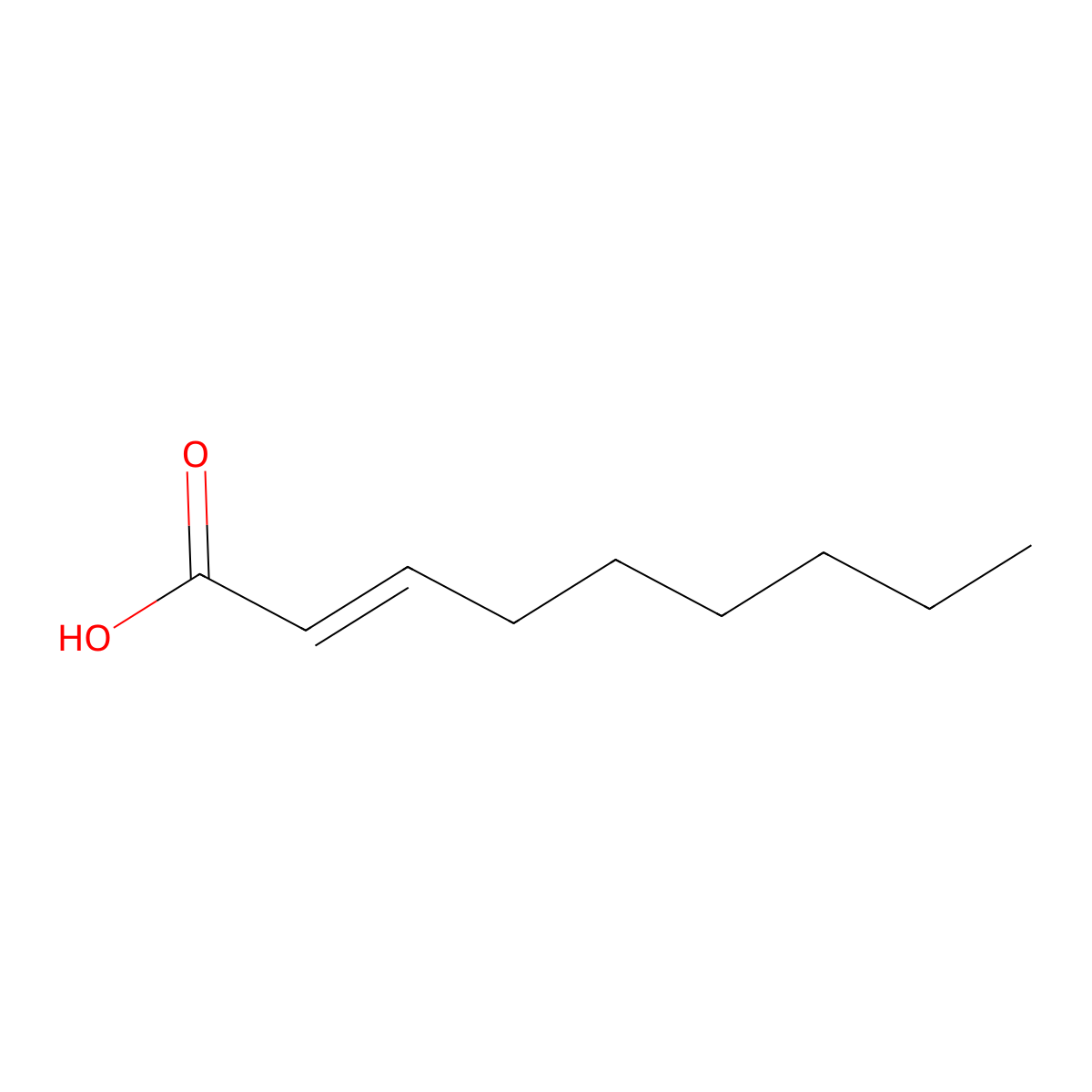 Nonenoic acid molecular structure, CAS 14812-03-4