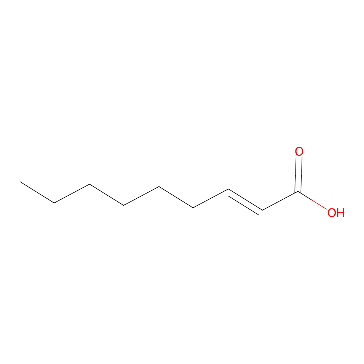 Nonenoic acid molecular structure, CAS 14812-03-4