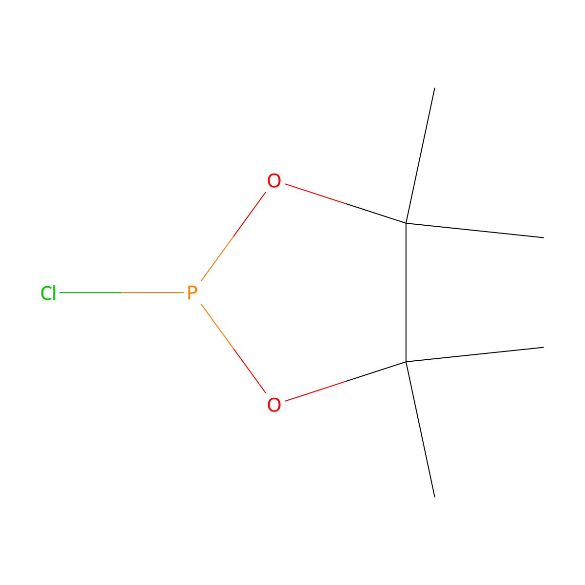 2-Chloro-4,4,5,5-tetramethyl-1,3,2-dioxaphospholane molecular structure, CAS 14812-59-0