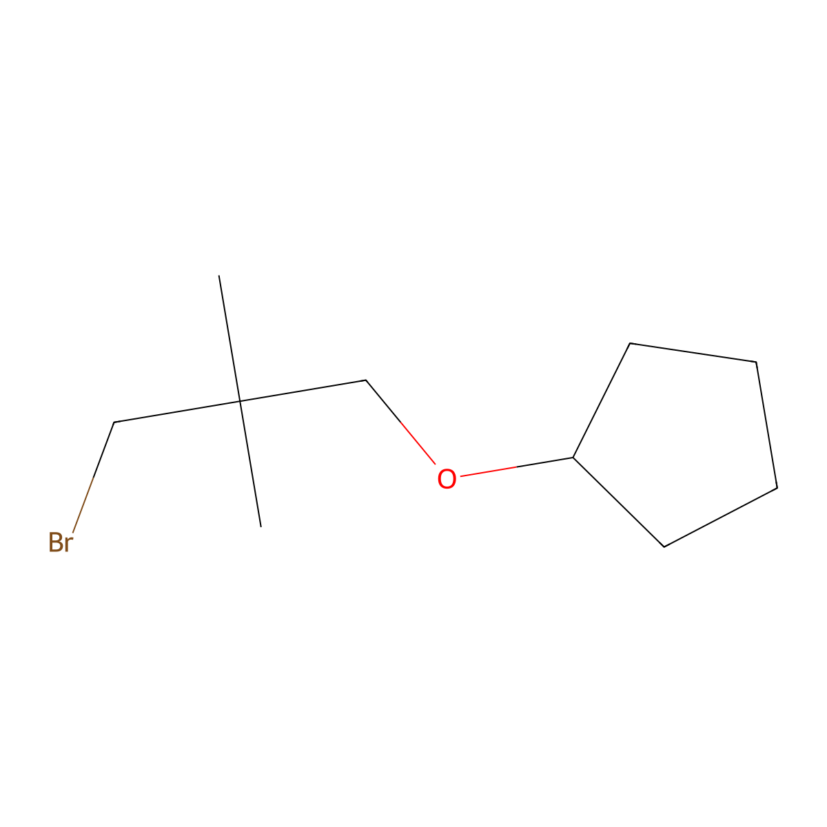 (3-Bromo-2,2-dimethylpropoxy)cyclopentane molecular structure, CAS 1481212-25-2