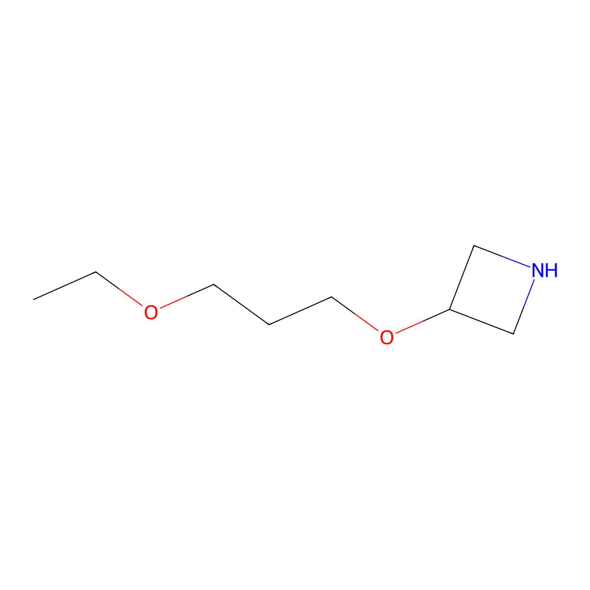 3-(3-Ethoxypropoxy)azetidine molecular structure, CAS 1481216-06-1