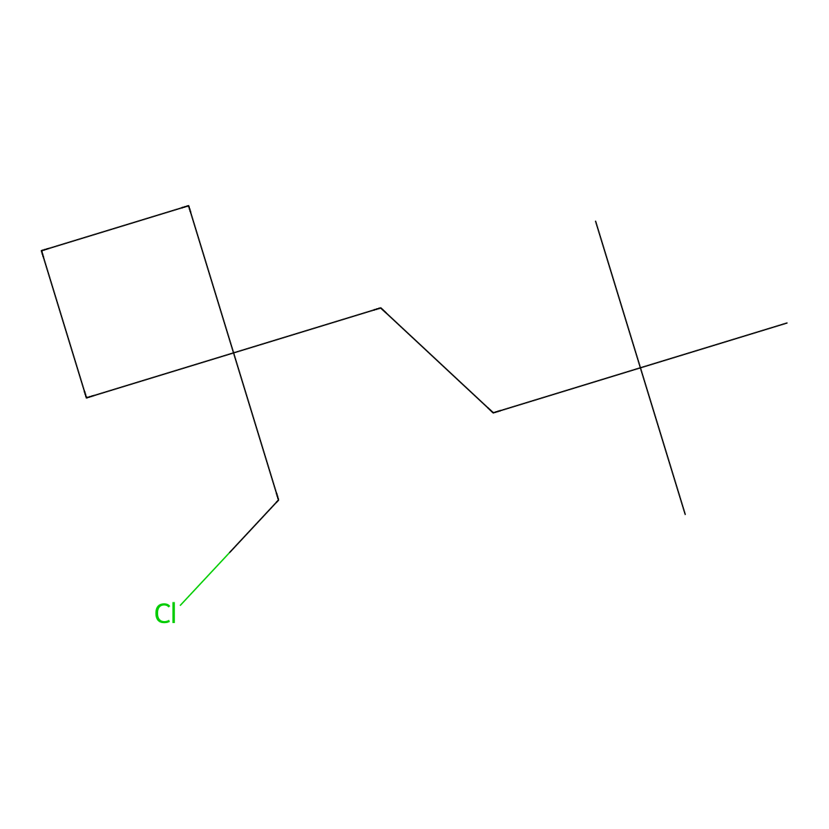 1-(Chloromethyl)-1-(3,3-dimethylbutyl)cyclobutane molecular structure, CAS 1481221-05-9