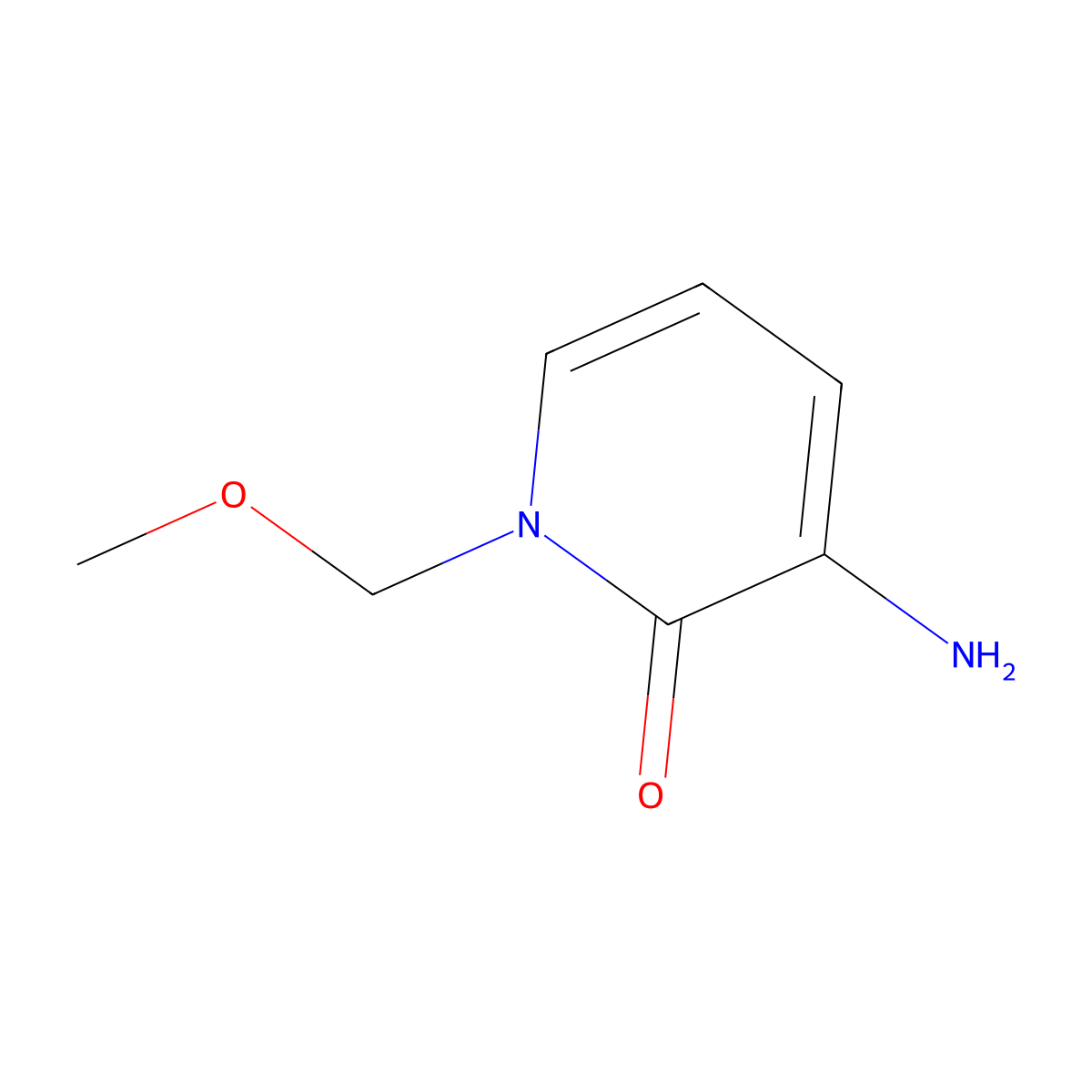 3-Amino-1-(methoxymethyl)-1,2-dihydropyridin-2-one molecular structure, CAS 1481222-03-0
