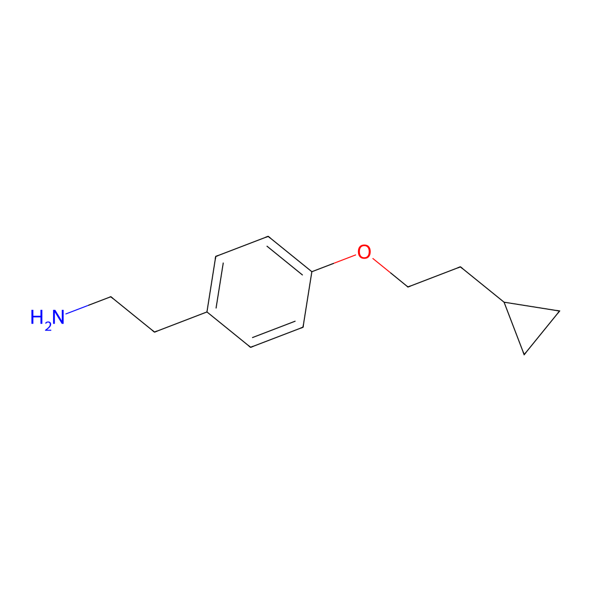 2-[4-(2-Cyclopropylethoxy)phenyl]ethylamine molecular structure, CAS 1481230-07-2