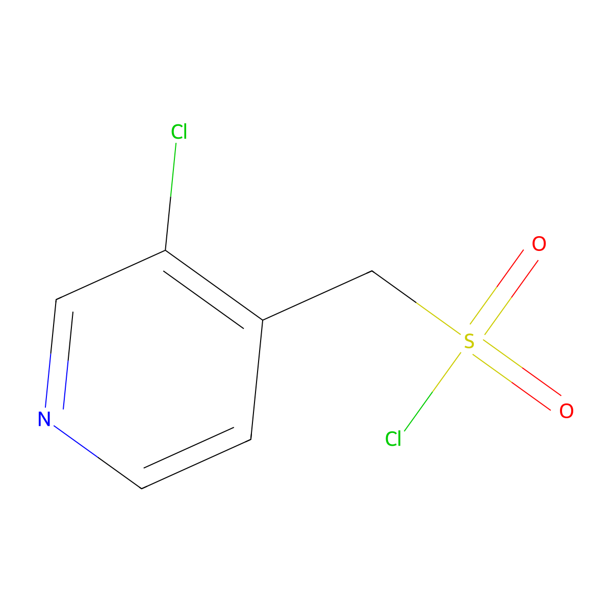 (3-Chloropyridin-4-yl)methanesulfonyl chloride molecular structure, CAS 1481254-16-3