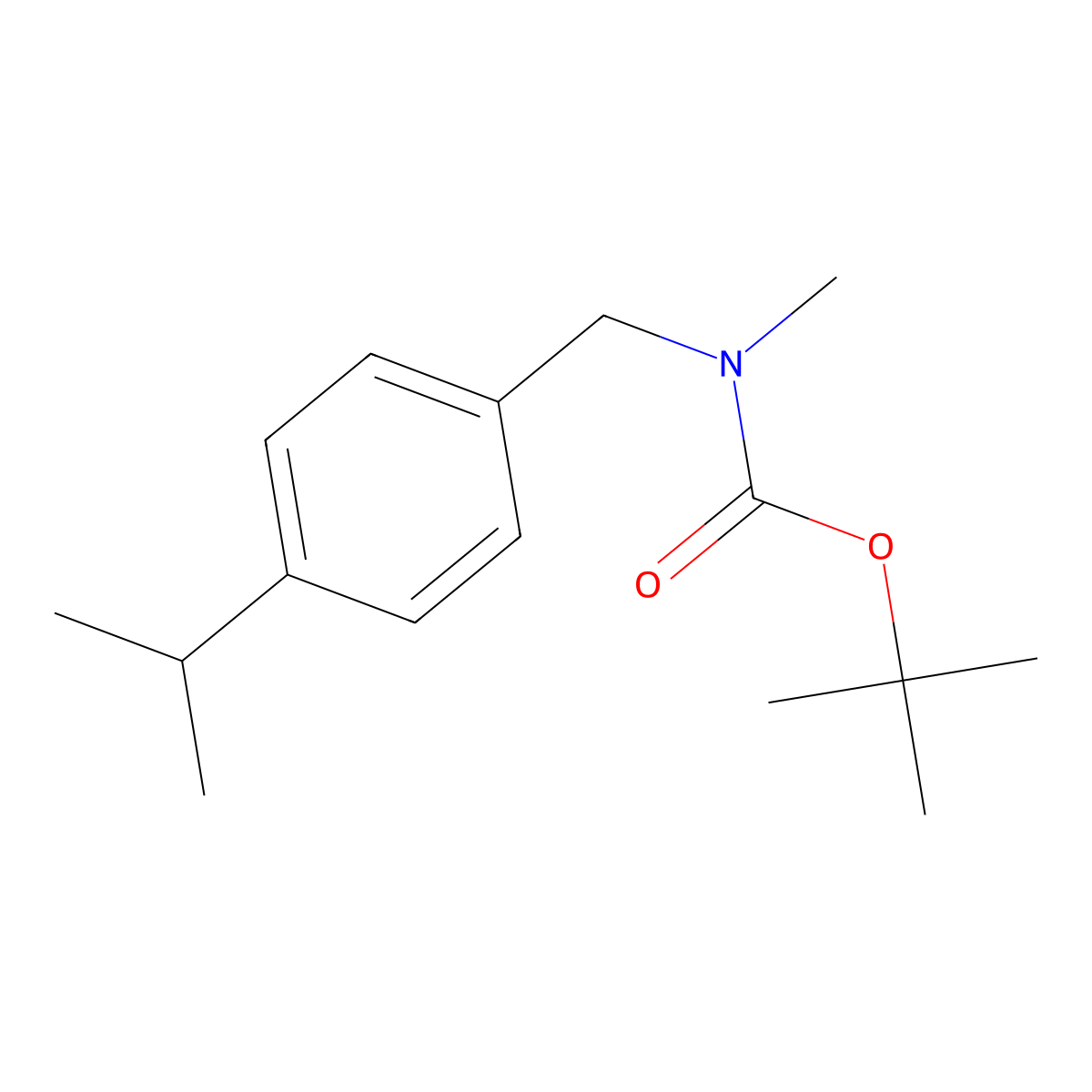 tert-butyl N-methyl-N-{[4-(propan-2-yl)phenyl]methyl}carbamate molecular structure, CAS 1481257-21-9