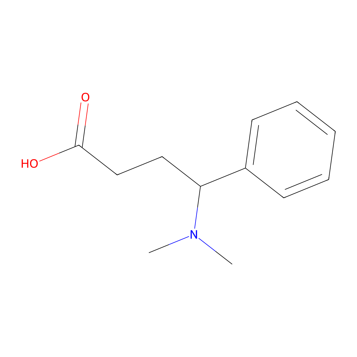 4-(Dimethylamino)-4-phenylbutanoic acid molecular structure, CAS 1481264-52-1