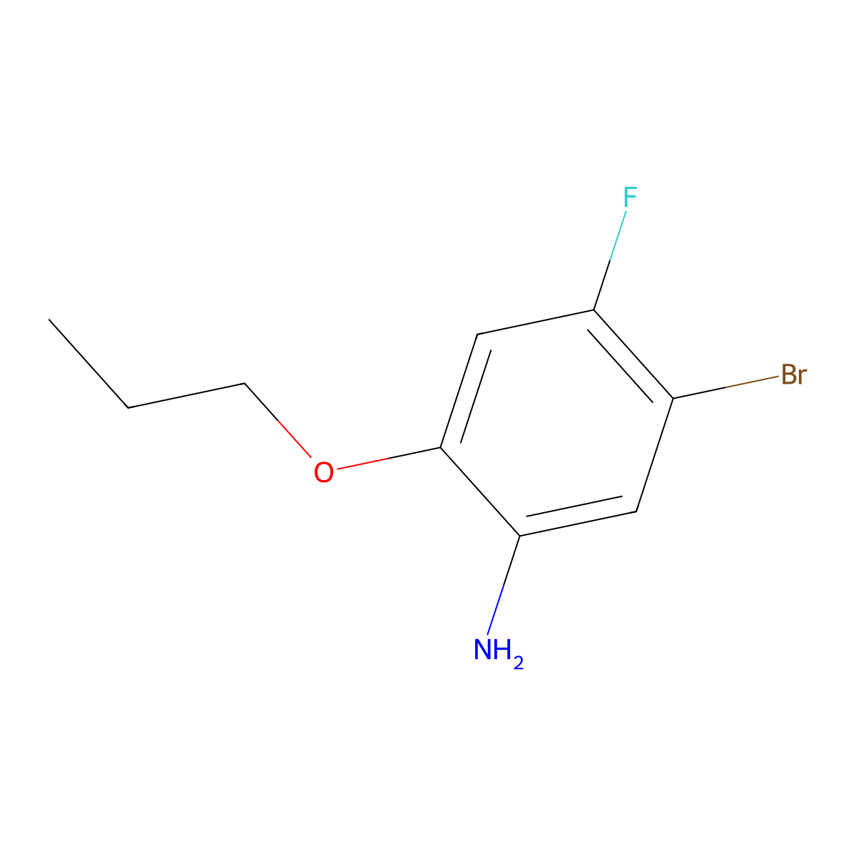 5-Bromo-4-fluoro-2-propoxyaniline molecular structure, CAS 1481293-63-3