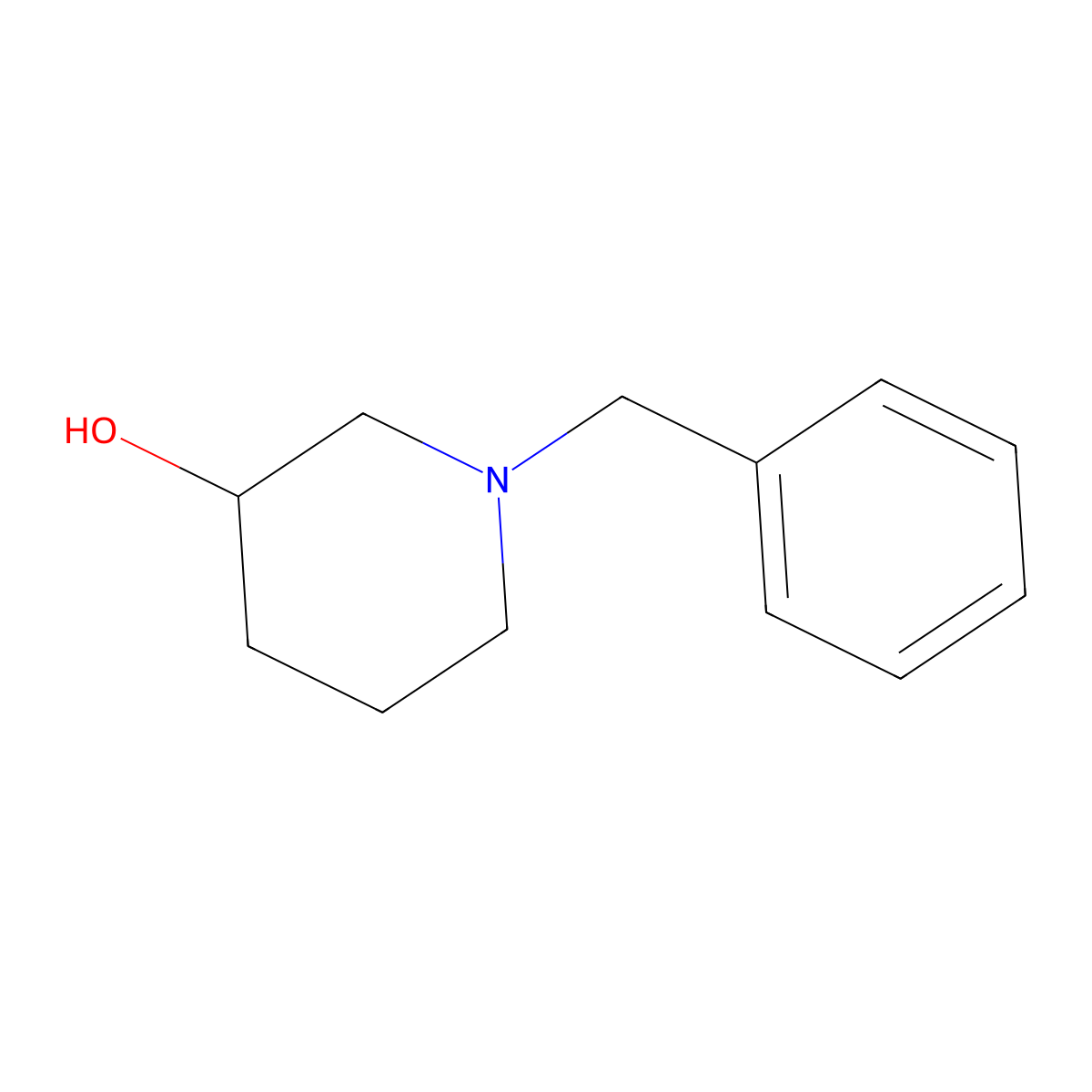 1-Benzylpiperidin-3-ol molecular structure, CAS 14813-01-5