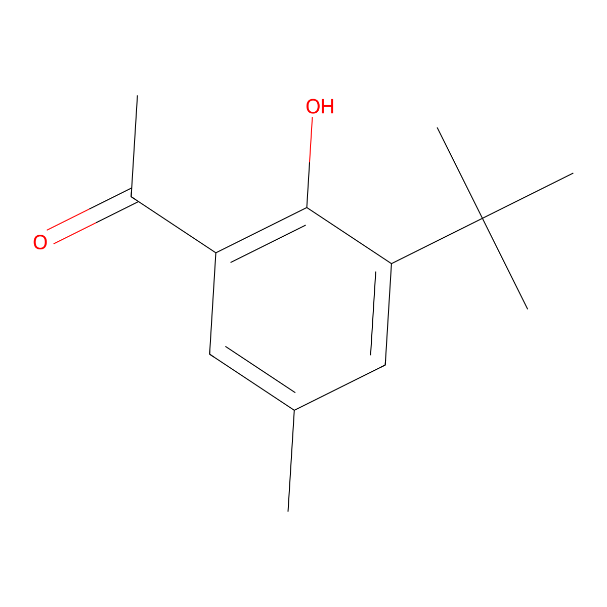1-(3-Tert-butyl-2-hydroxy-5-methylphenyl)ethan-1-one molecular structure, CAS 14813-18-4