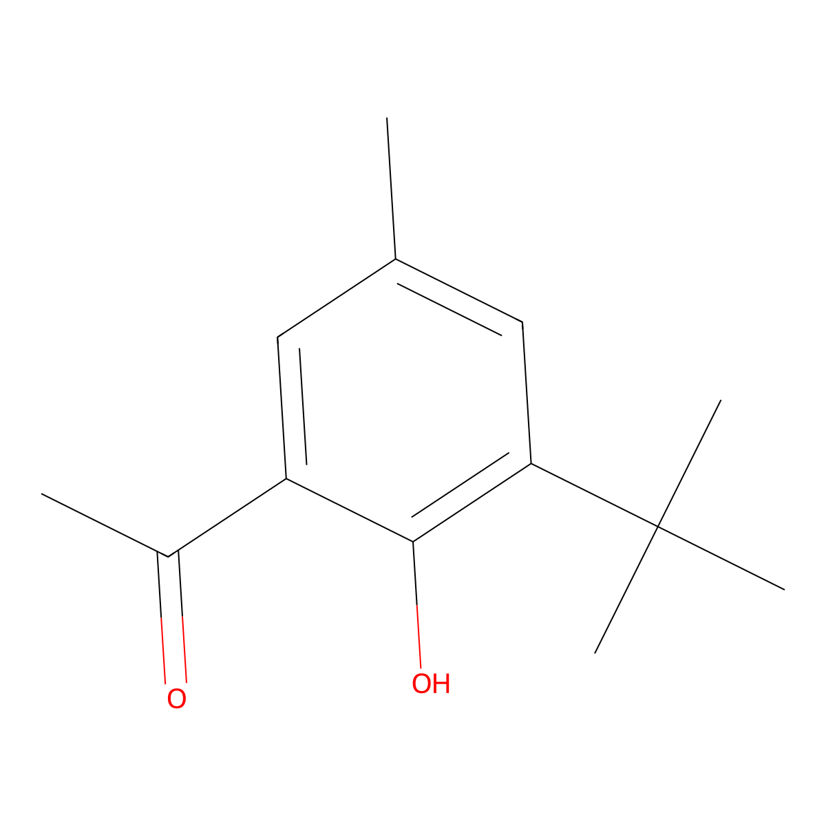 1-(3-Tert-butyl-2-hydroxy-5-methylphenyl)ethan-1-one molecular structure, CAS 14813-18-4