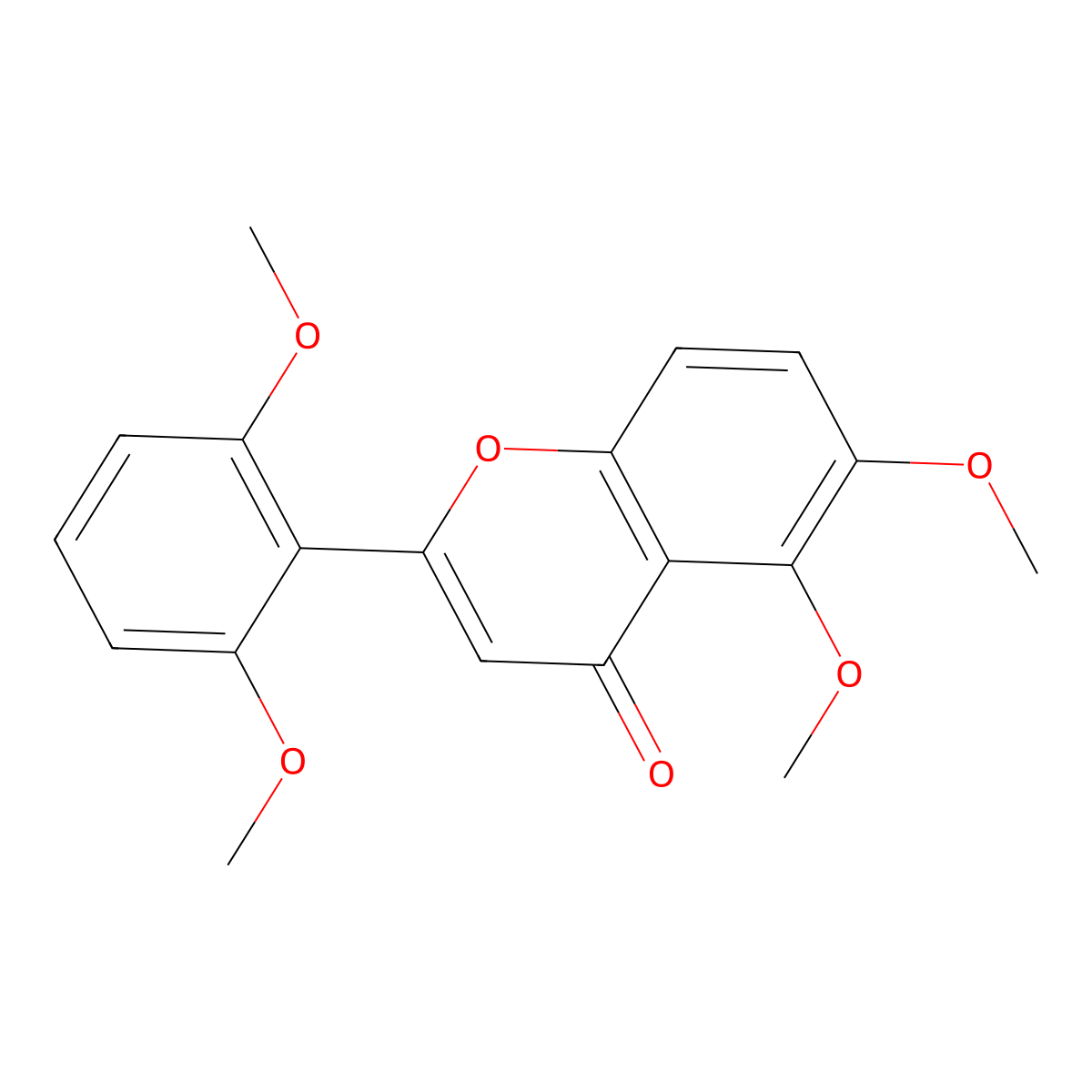 2-(2,6-Dimethoxyphenyl)-5,6-dimethoxy-4H-1-benzopyran-4-one molecular structure, CAS 14813-19-5